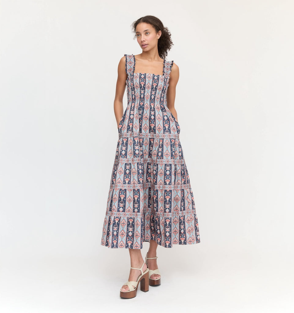 The Kimmy Nap Dress - Navy Emma Stripe – Hill House Home
