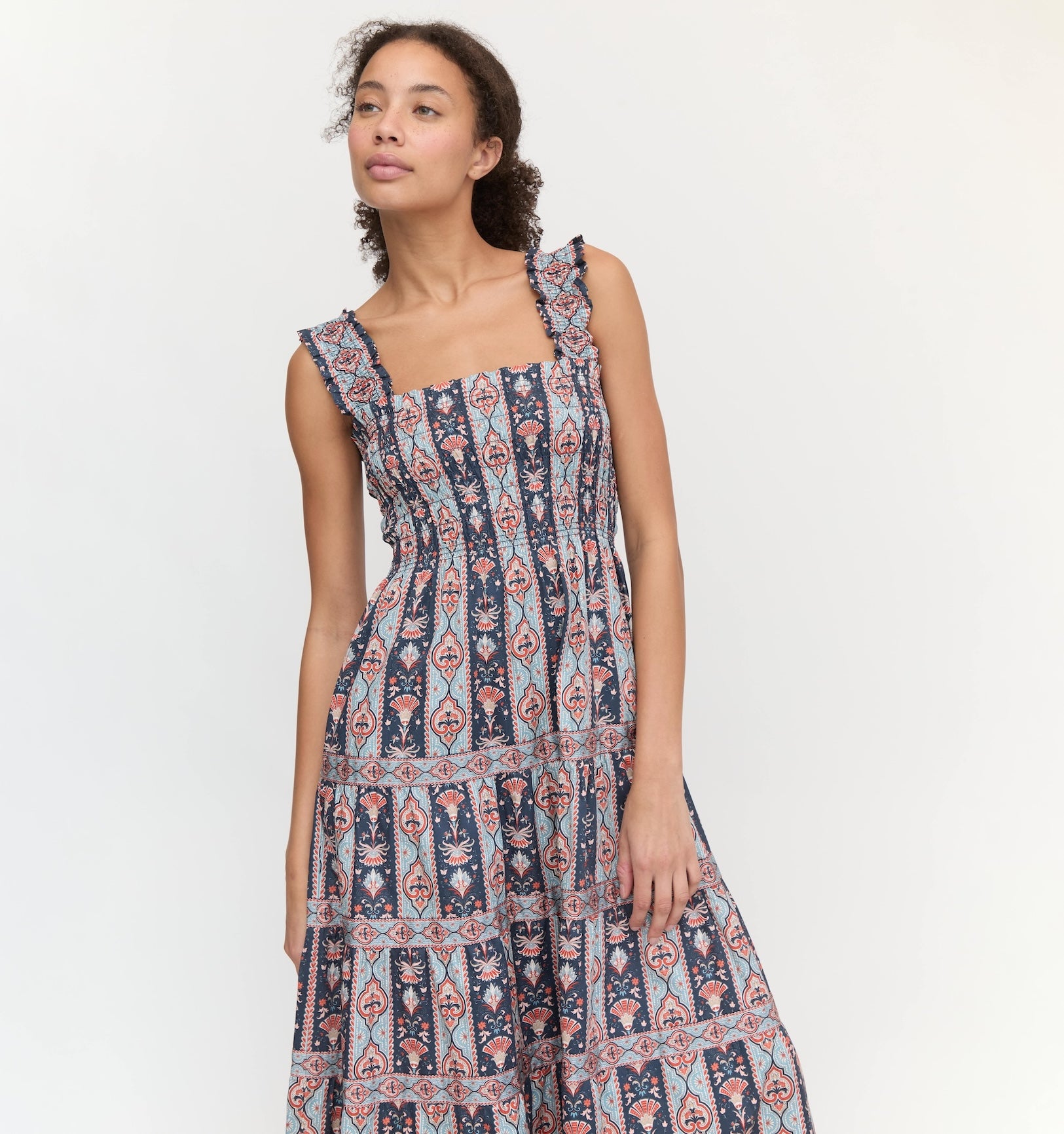 The Kimmy Nap Dress - Navy Emma Stripe