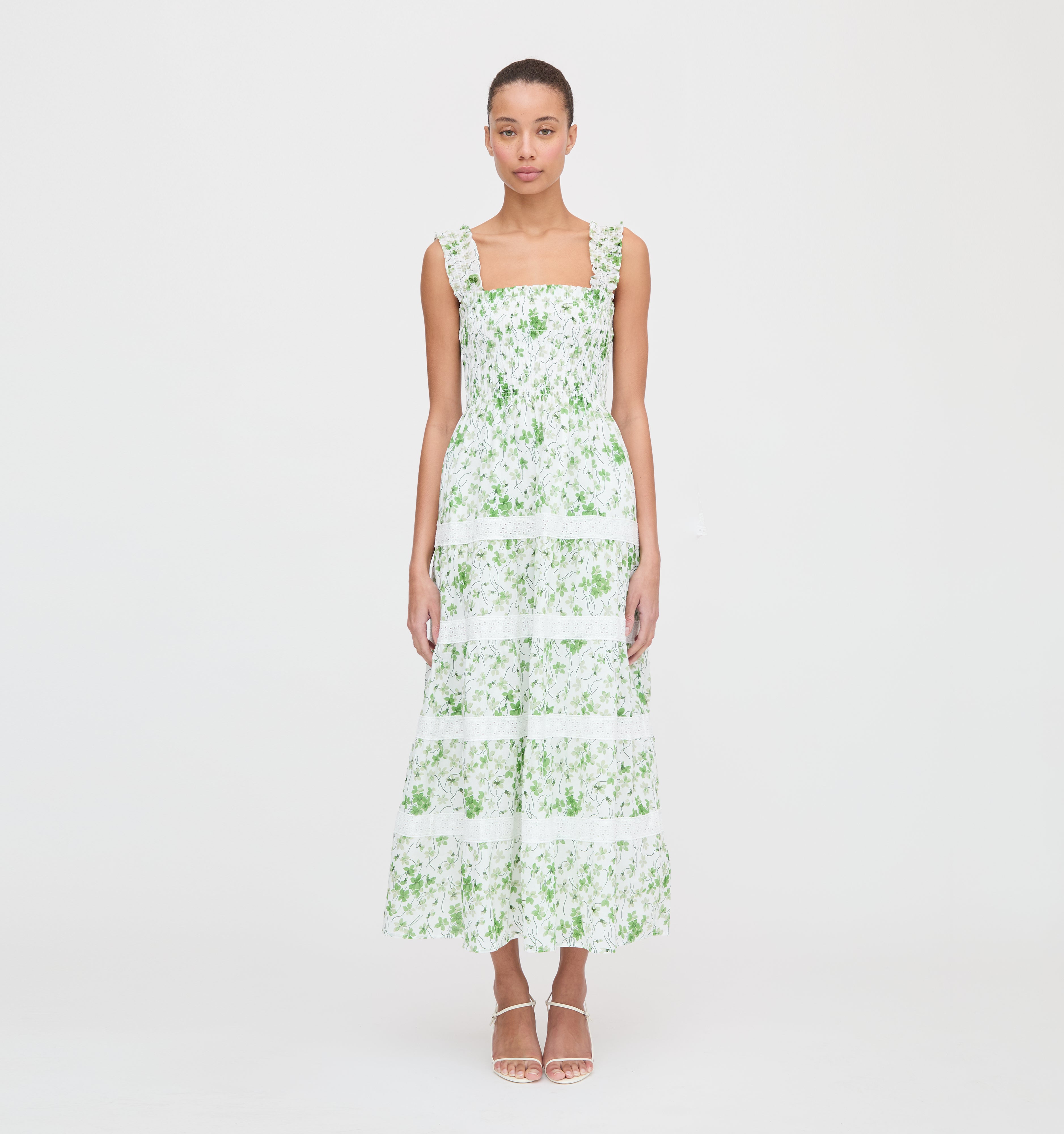 The Kimmy Nap Dress - Green Sweet Peas