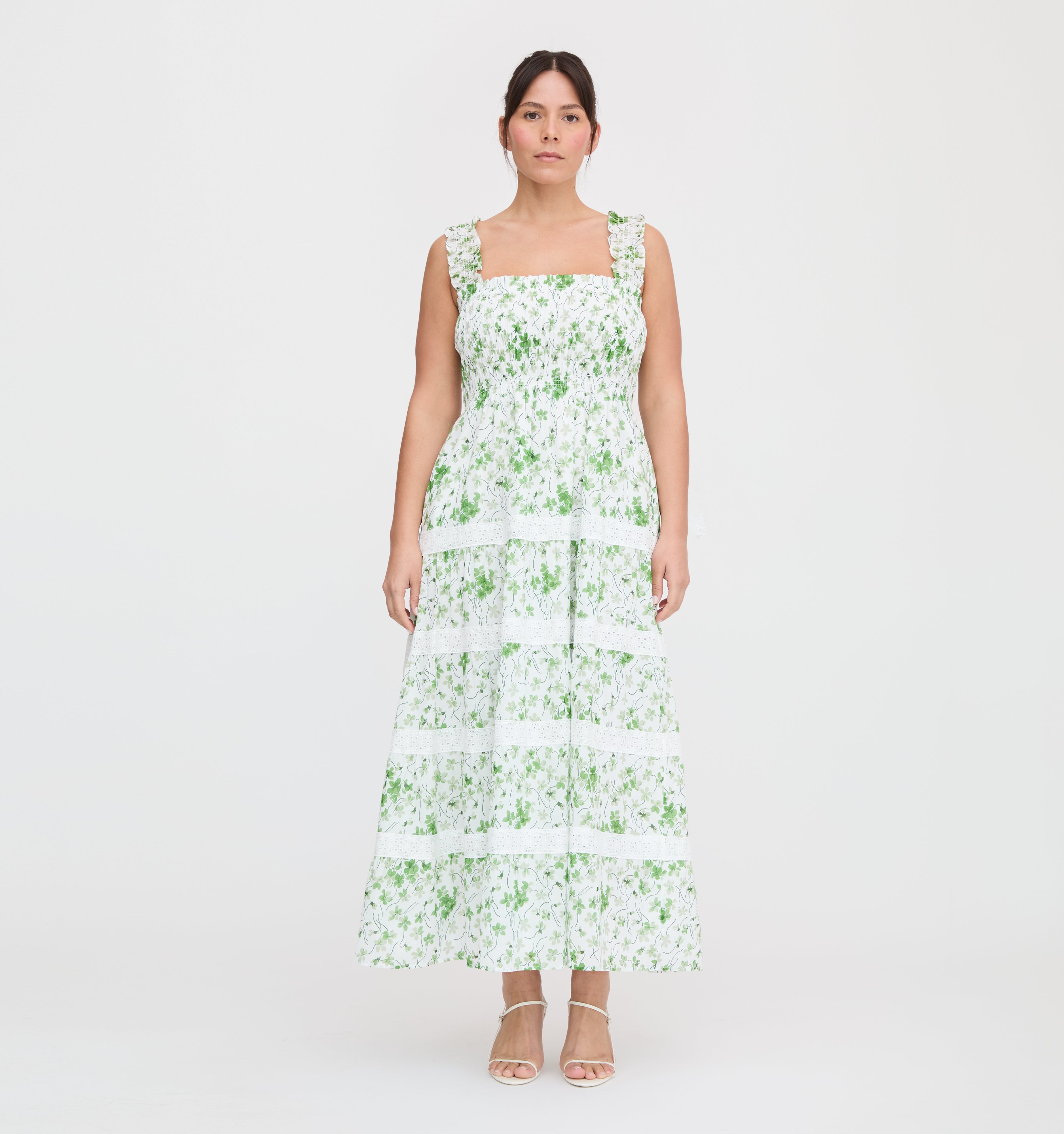 The Kimmy Nap Dress - Green Sweet Peas