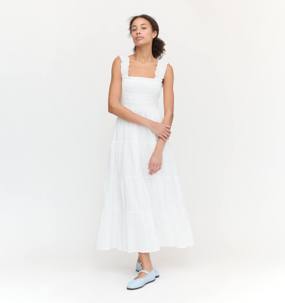 ワンピース Nodress Cotton Dress White ワンピース Nodress Cotton Dress White Nodress White Lace Trim