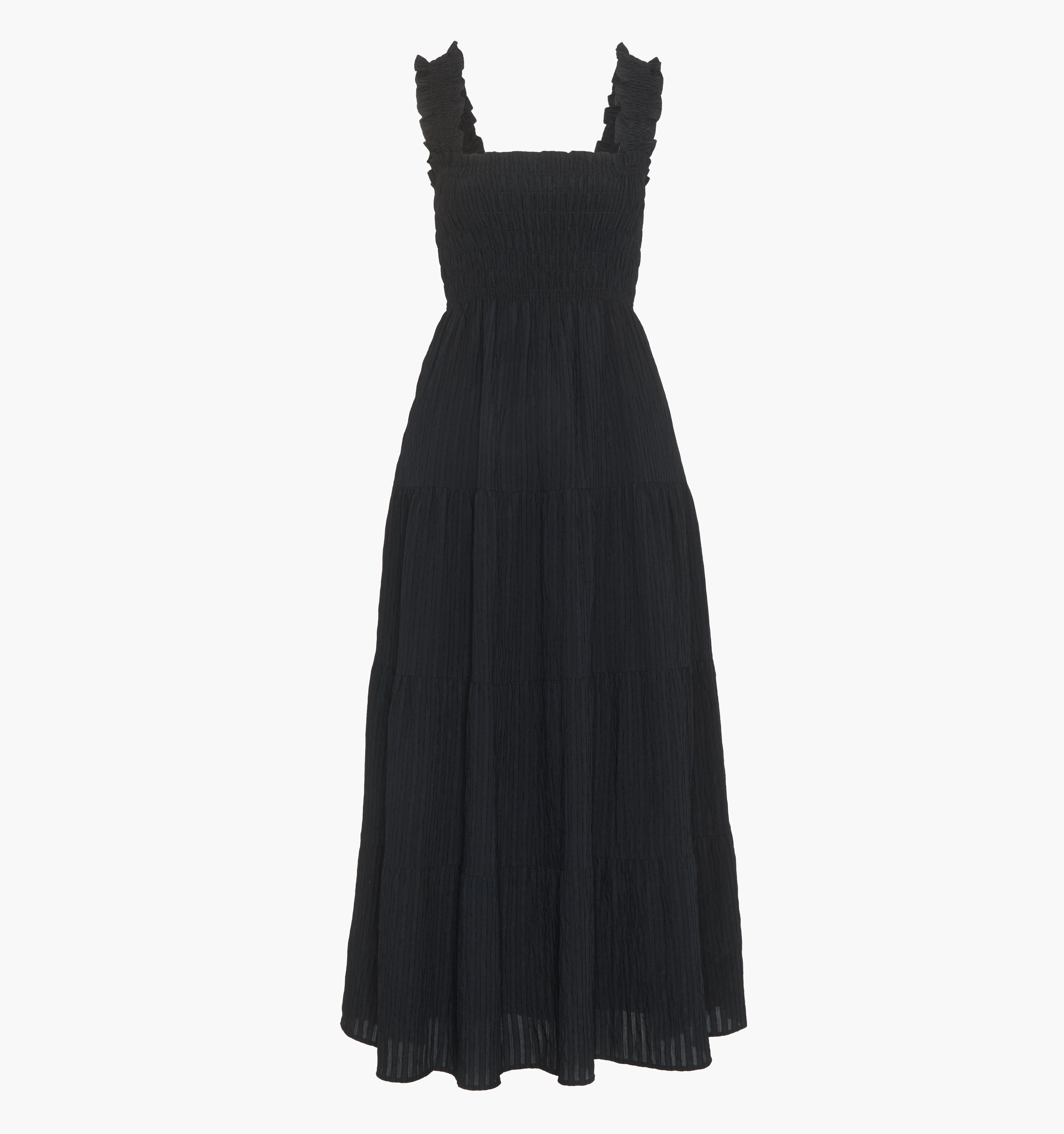 The Kimmy Nap Dress - Bluebird Tonal Seersucker – Hill House Home