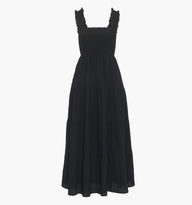 The Kimmy Maxi Nap Dress - Black Tonal Seersucker – Hill House Home