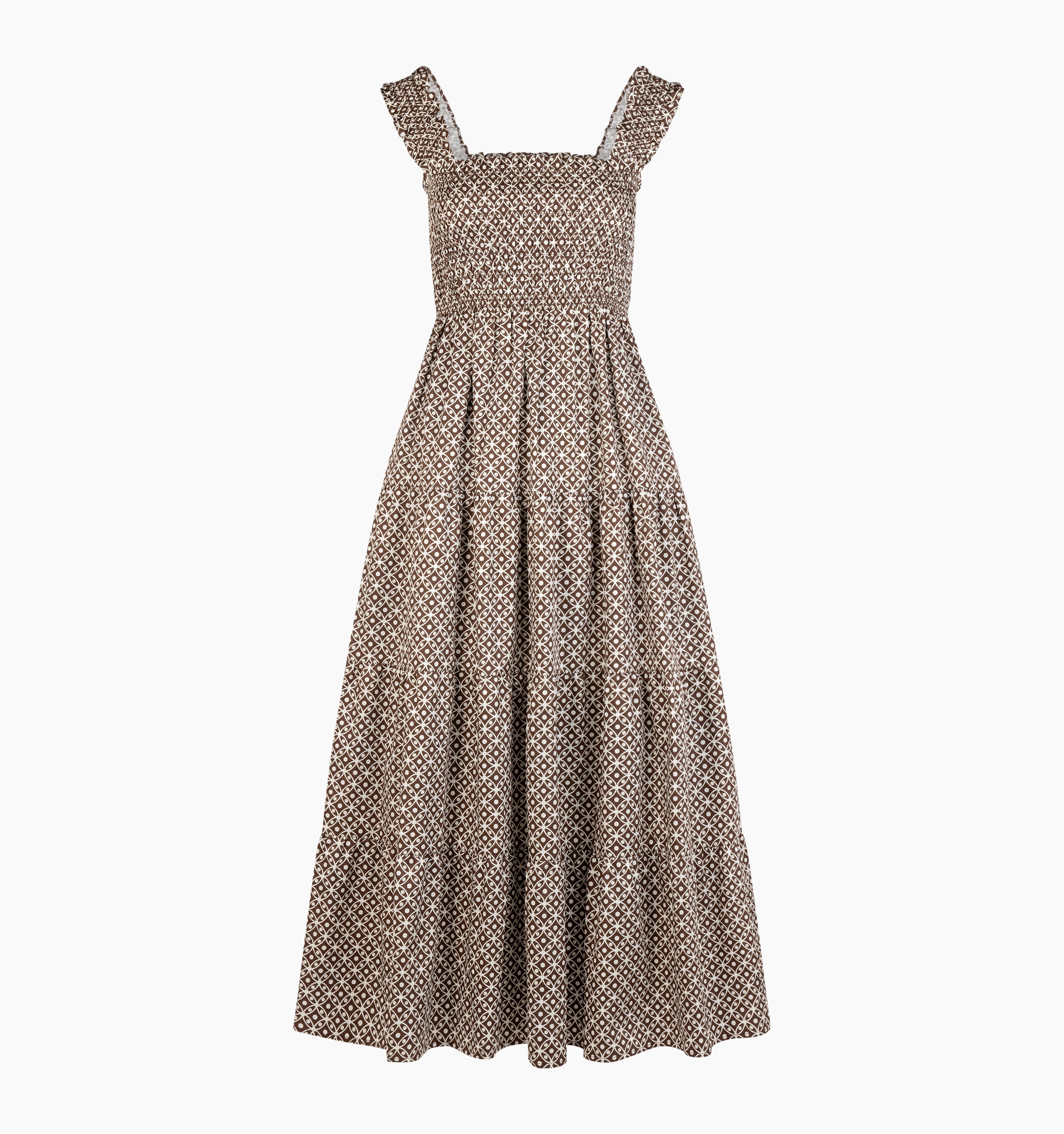 The Kimmy Nap Dress - Chocolate Circular Lattice