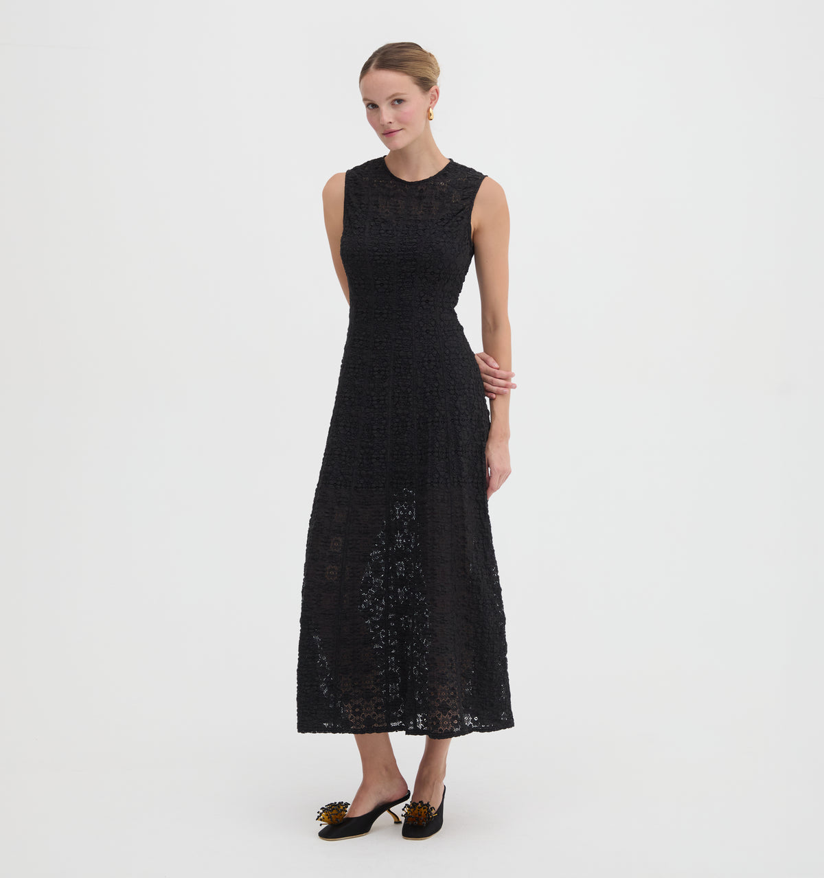 The Leanne Dress - Black Stretch Lace
