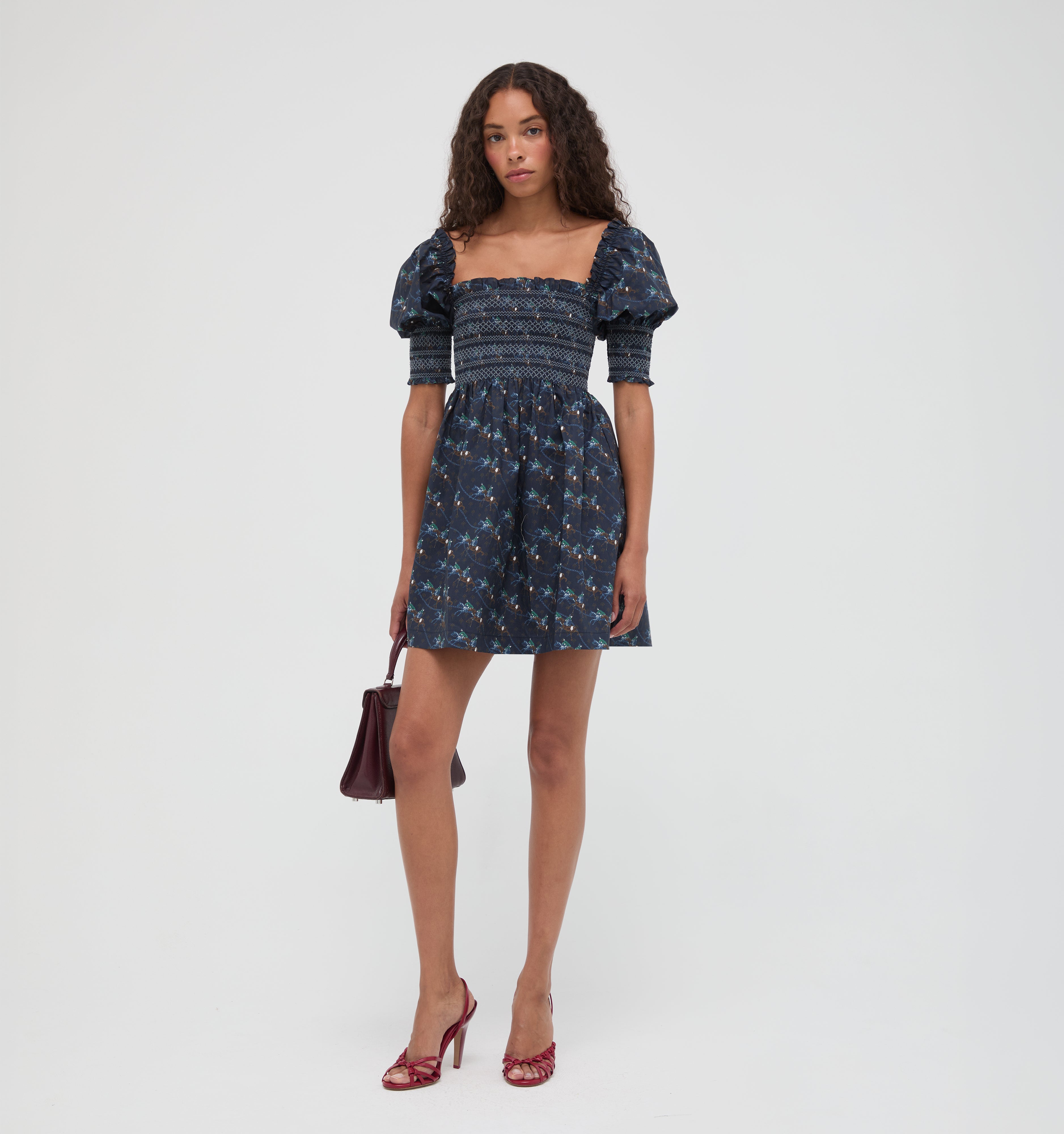 The Lila Nap Dress - Clydesdale Canter Navy – Hill House Home