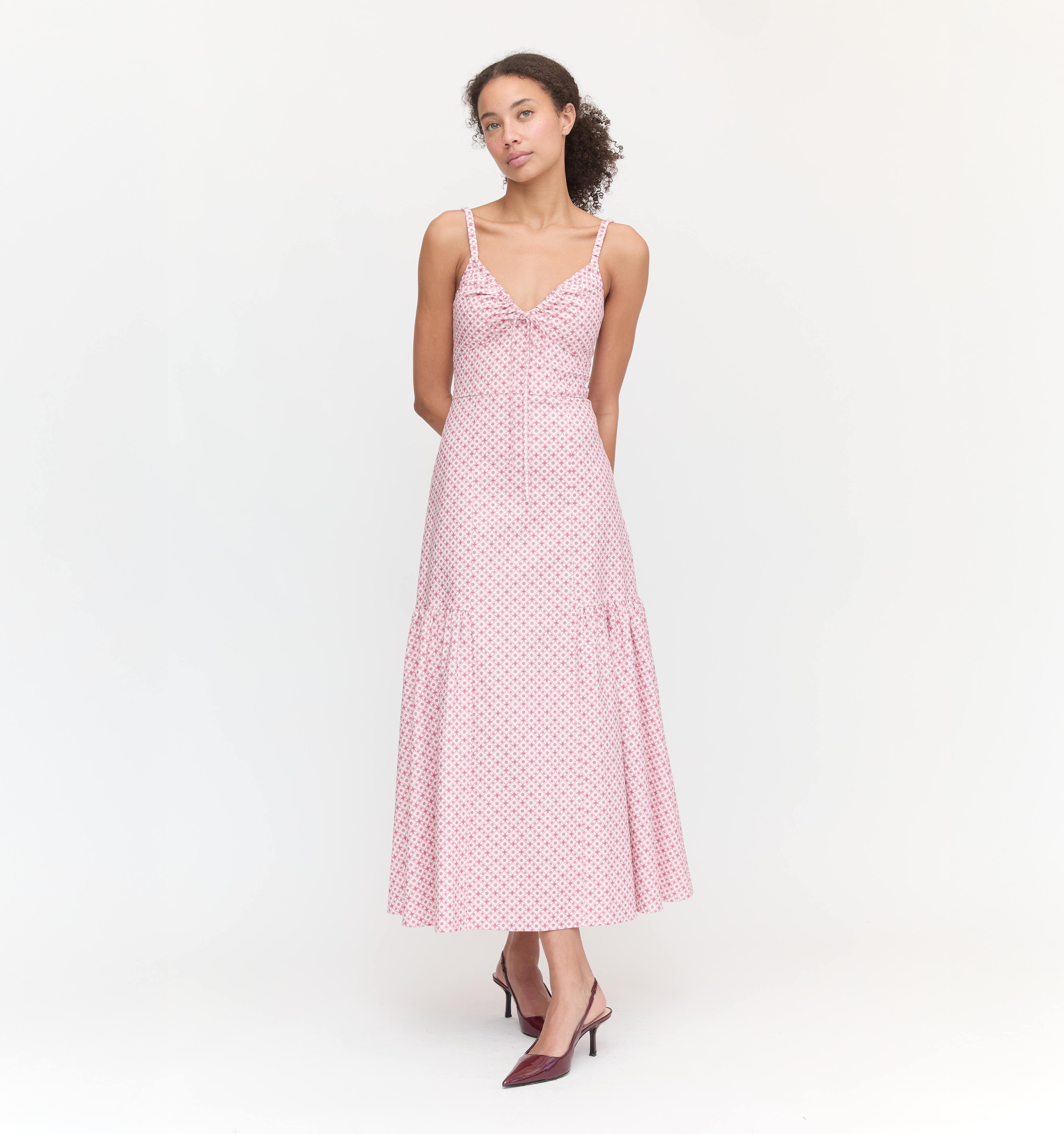 The Lillie Dress - Rose Circular Lattice