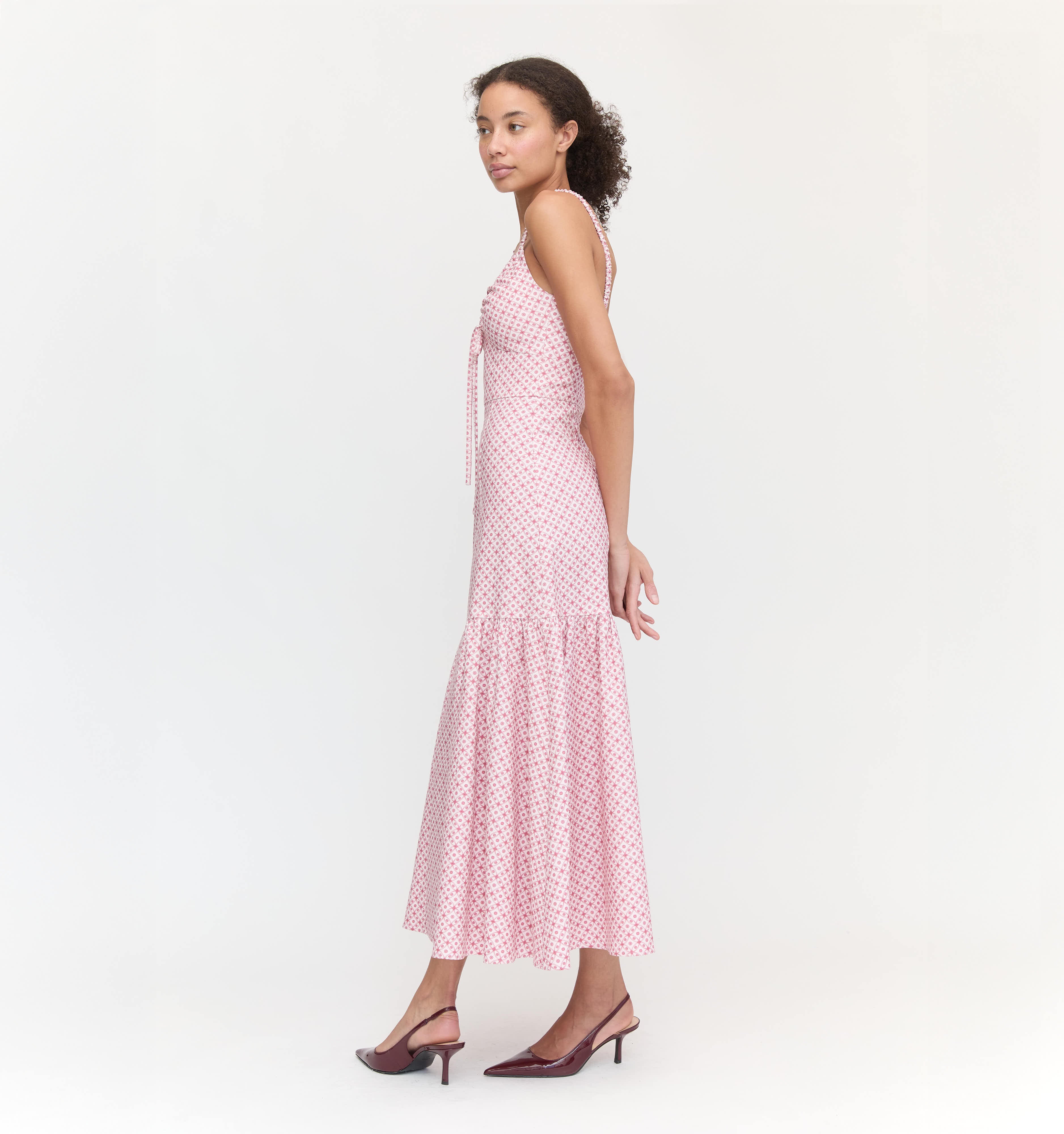 The Lillie Dress - Rose Circular Lattice