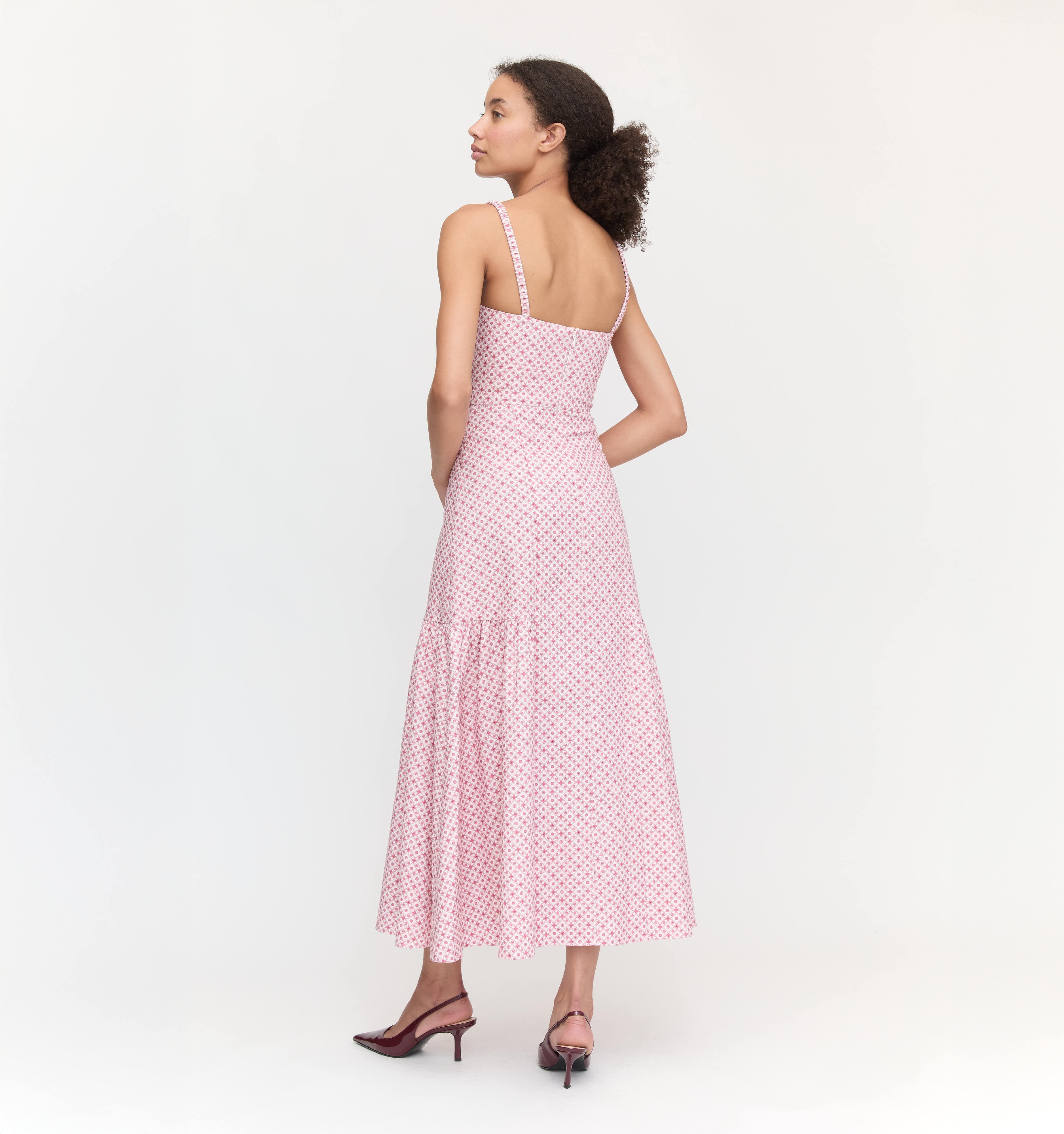 The Lillie Dress - Rose Circular Lattice