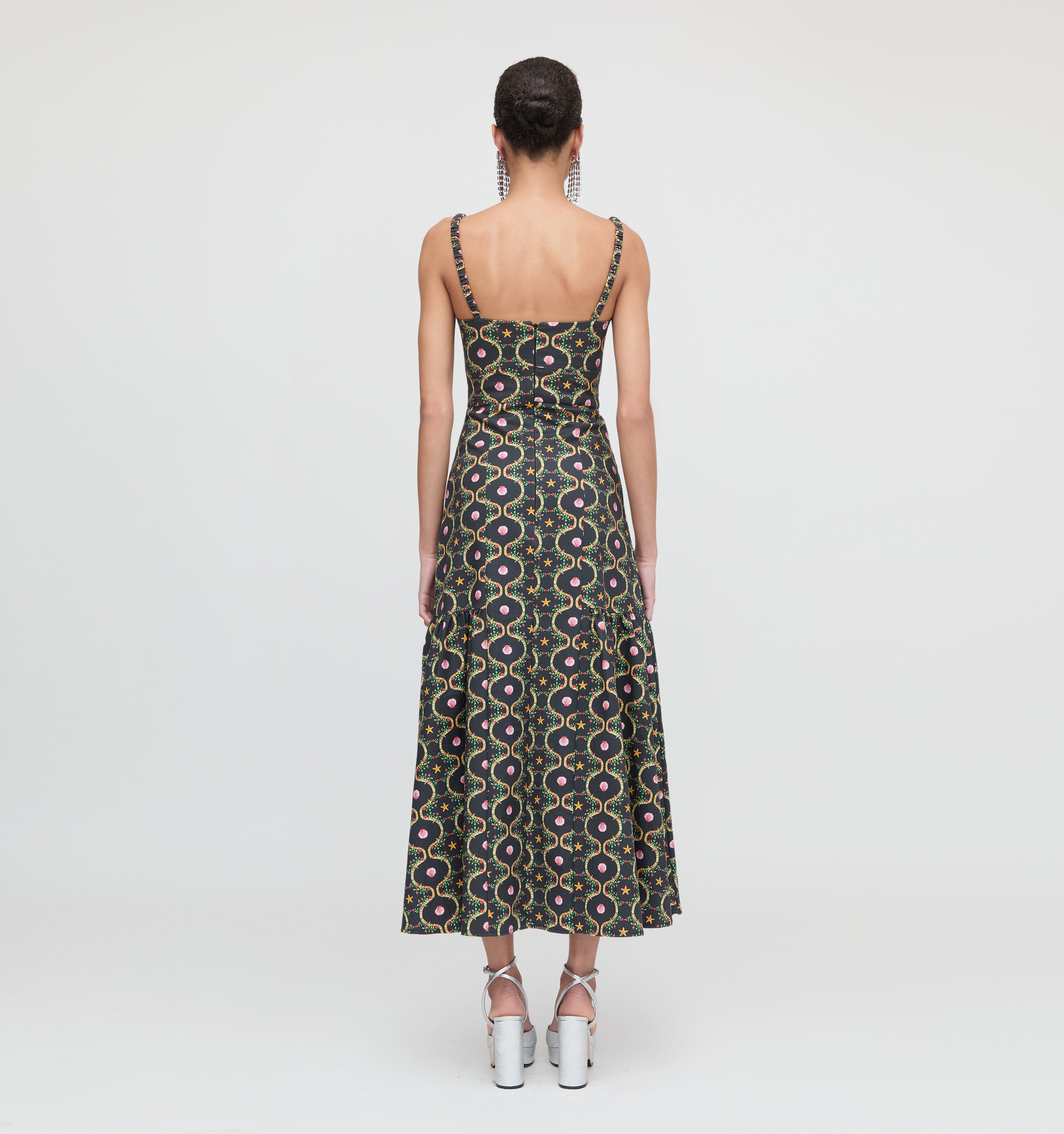 The Lillie Dress - Black Cisco Trellis