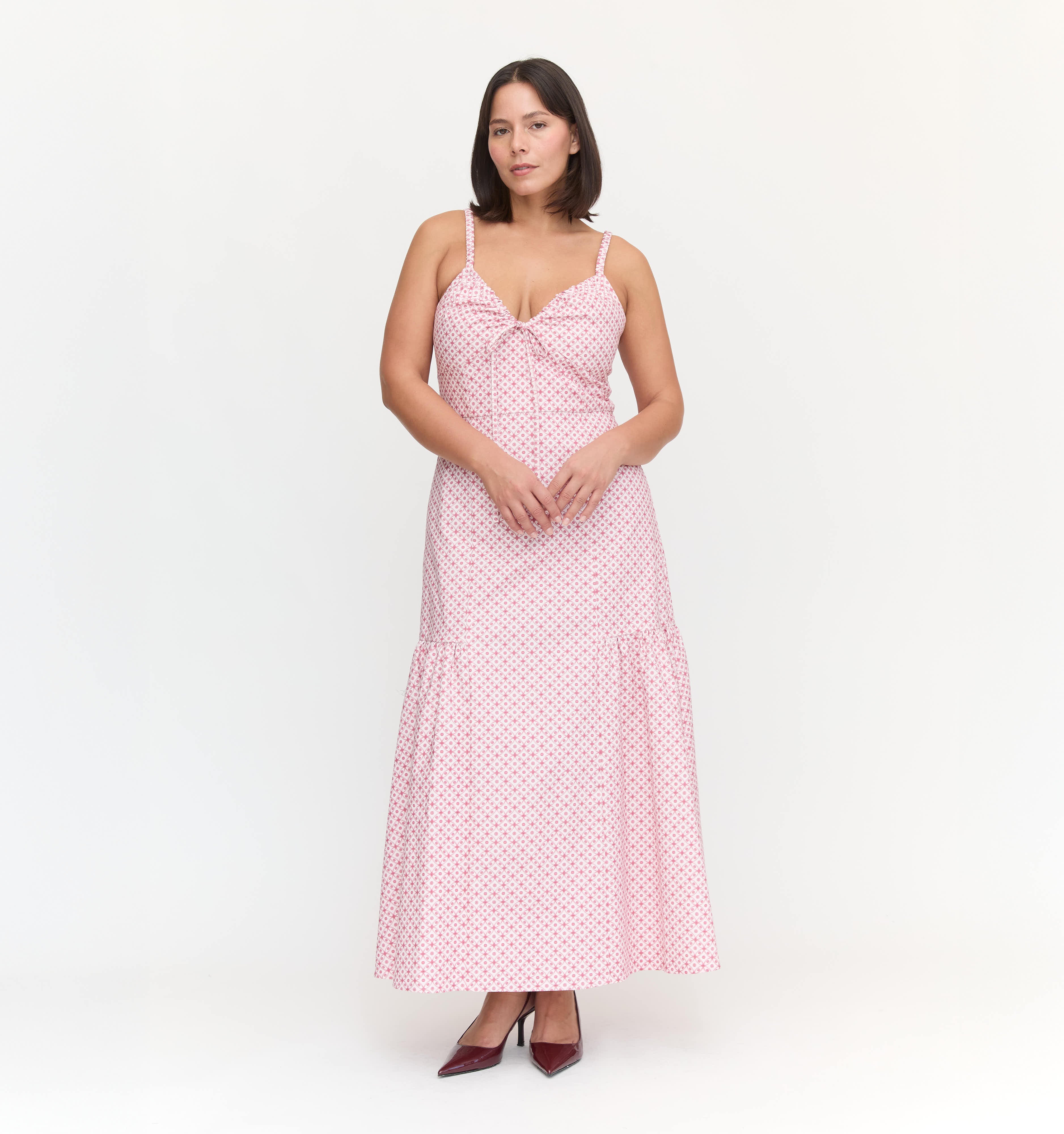 The Lillie Dress - Rose Circular Lattice
