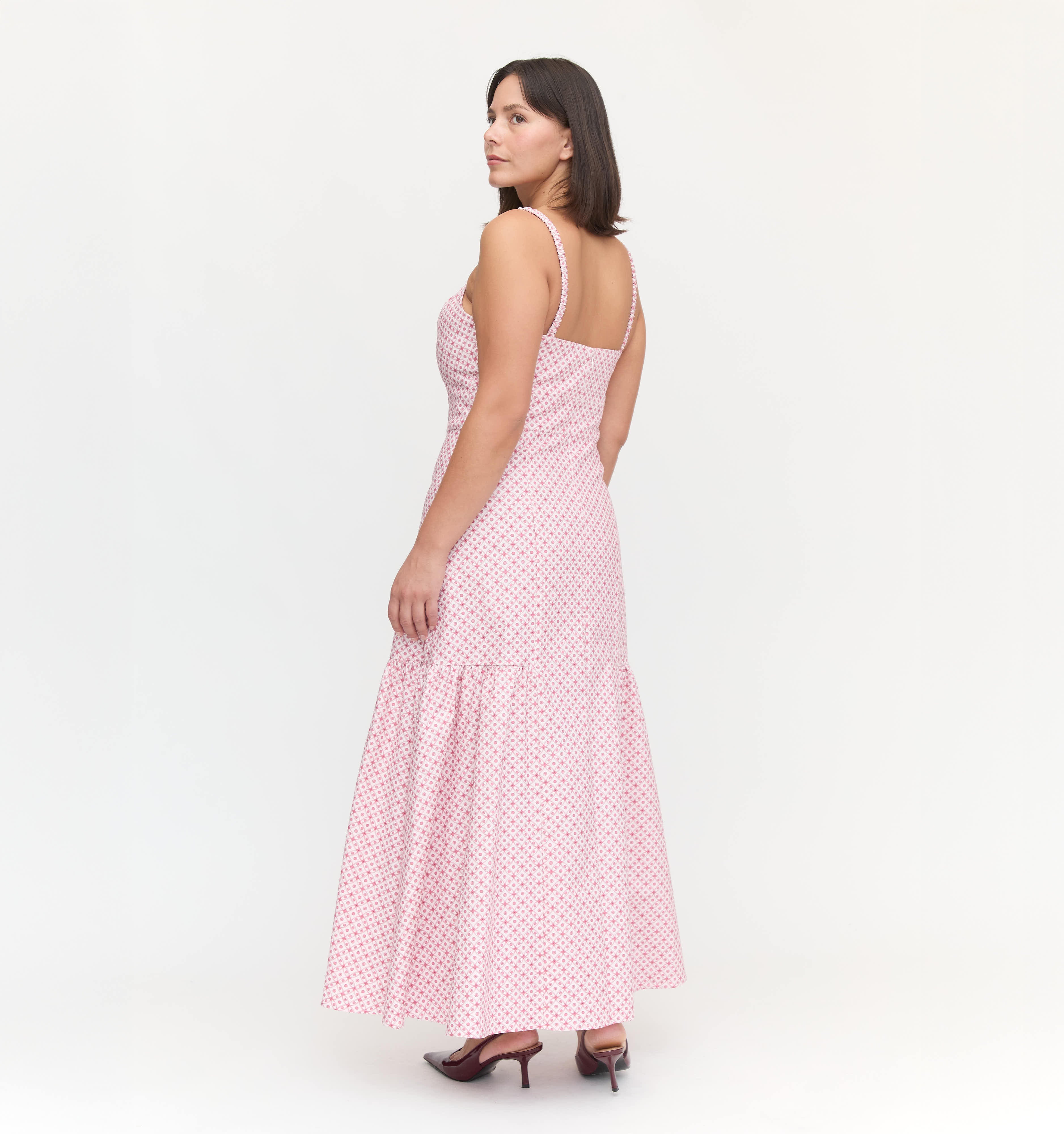 The Lillie Dress - Rose Circular Lattice