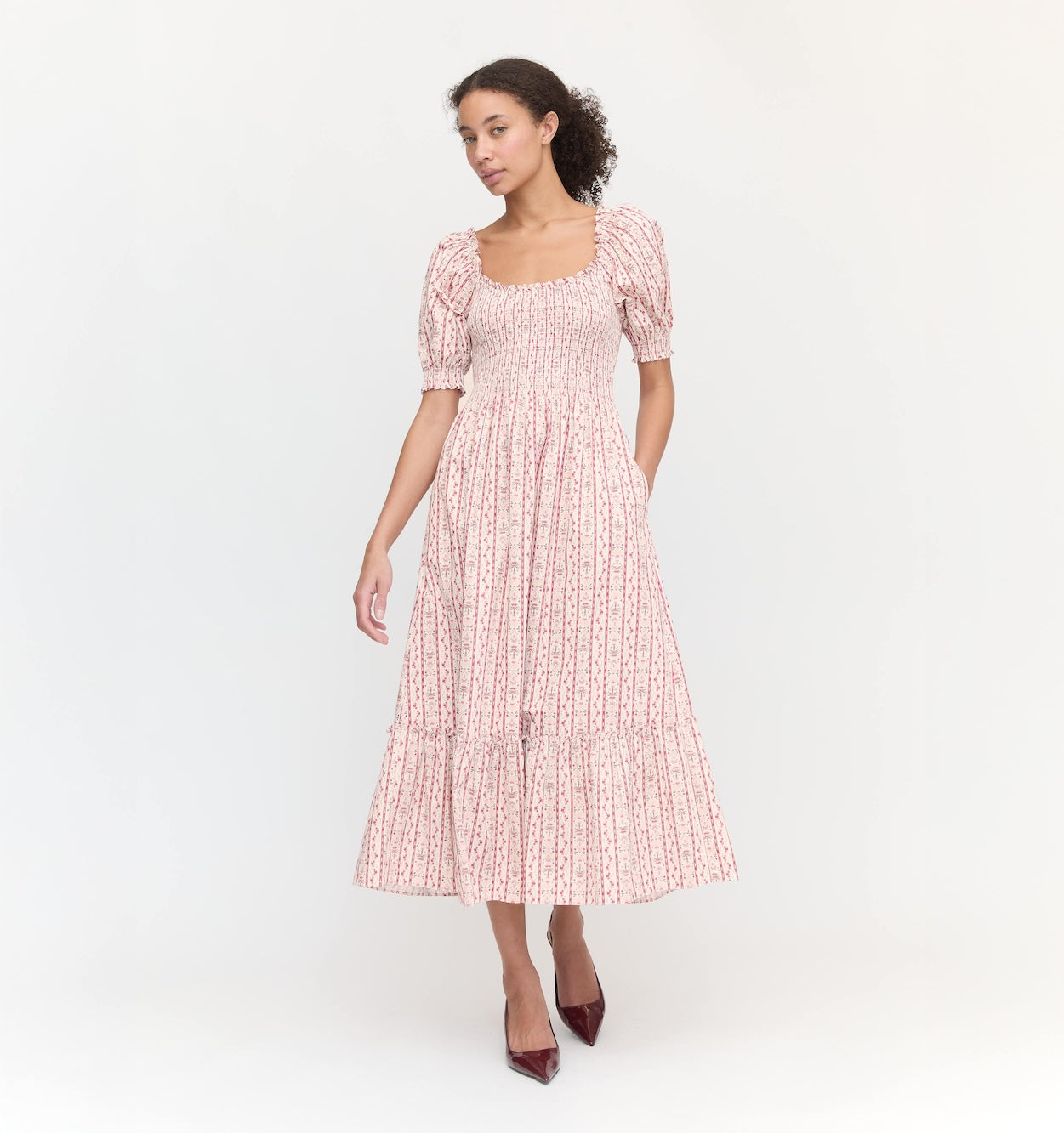 The Louisa Nap Dress - Pink Emma Stripe