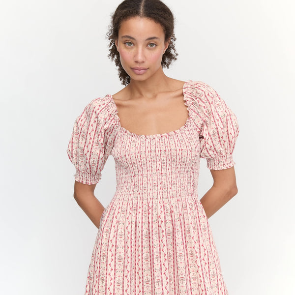 The Louisa Nap Dress - Pink Emma Stripe – Hill House Home