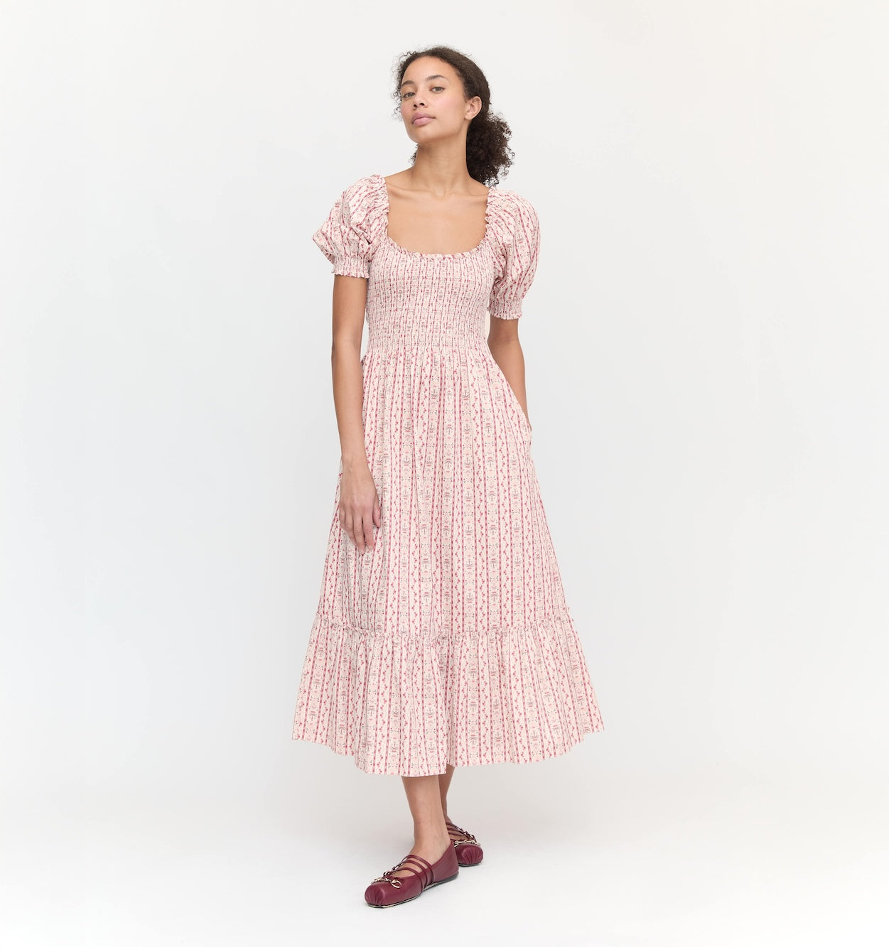 The Louisa Nap Dress - Pink Emma Stripe