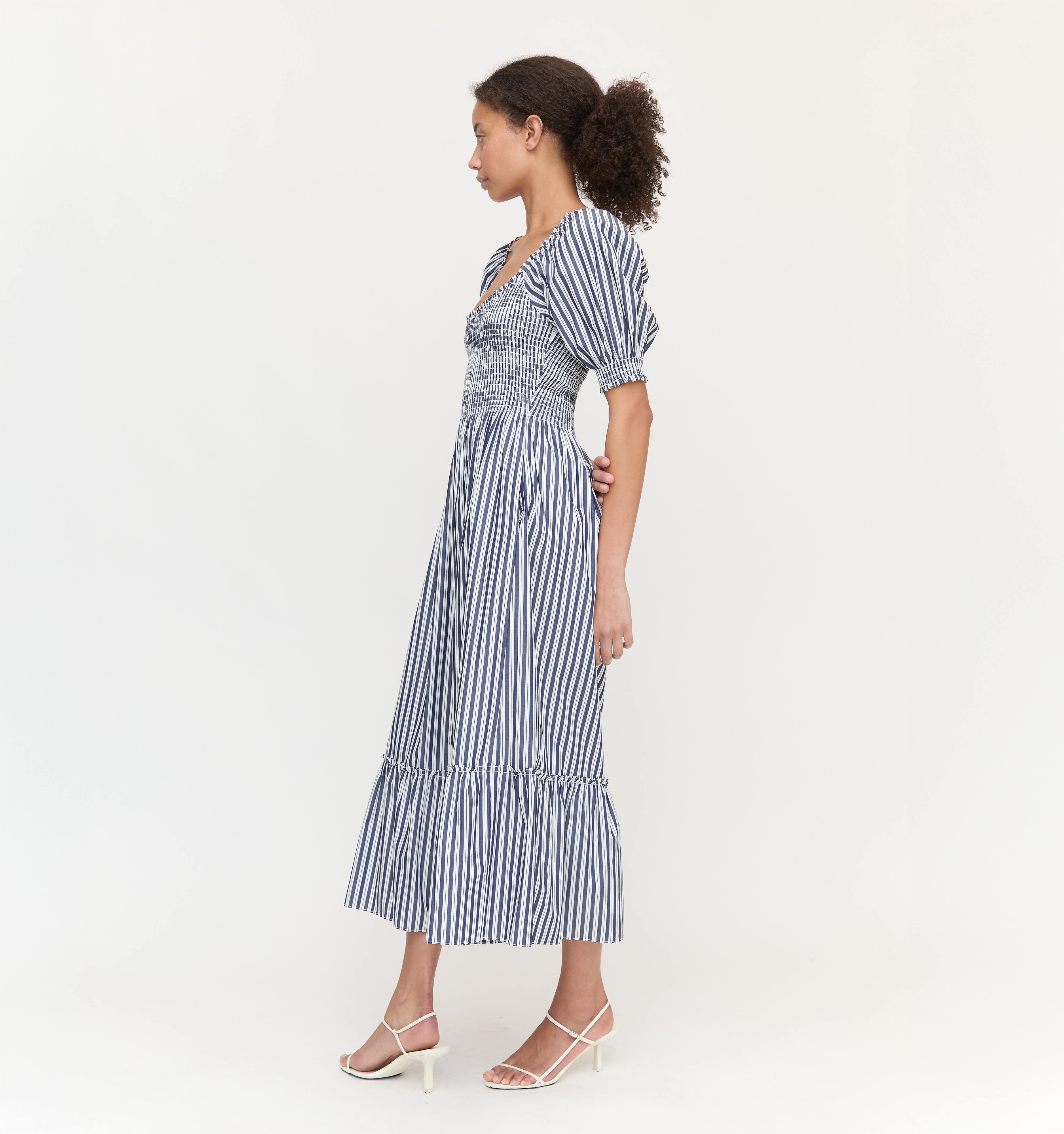 The Louisa Nap Dress - Navy Stripe – Hill House Home