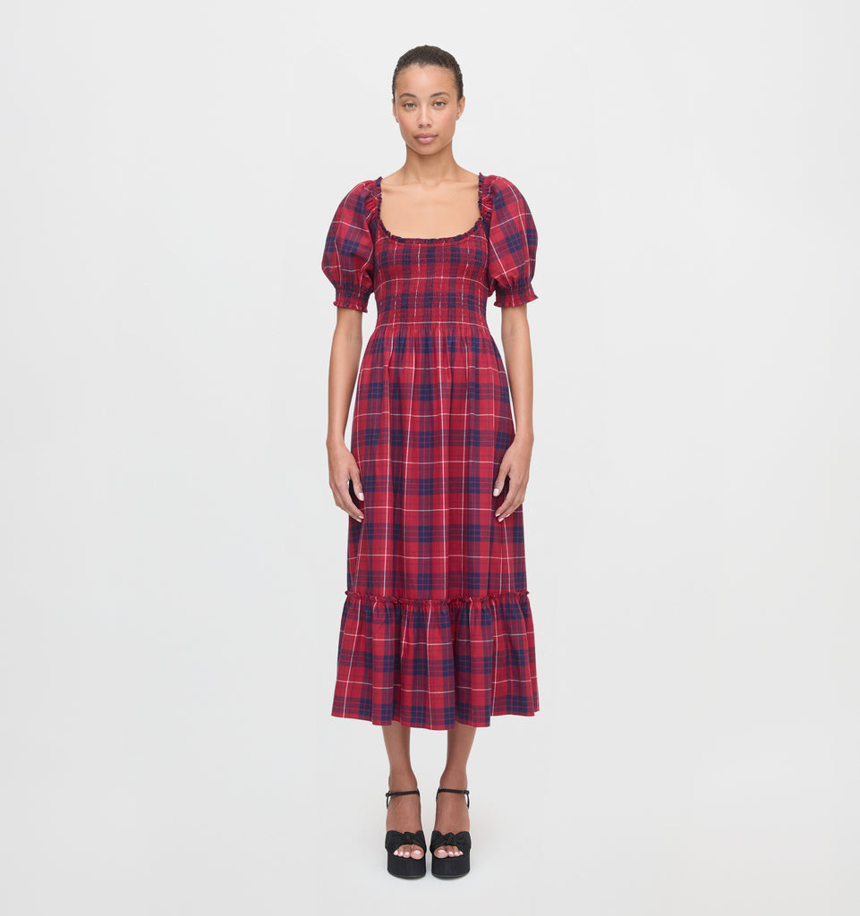 The Louisa Nap Dress - Cherry Tartan – Hill House Home