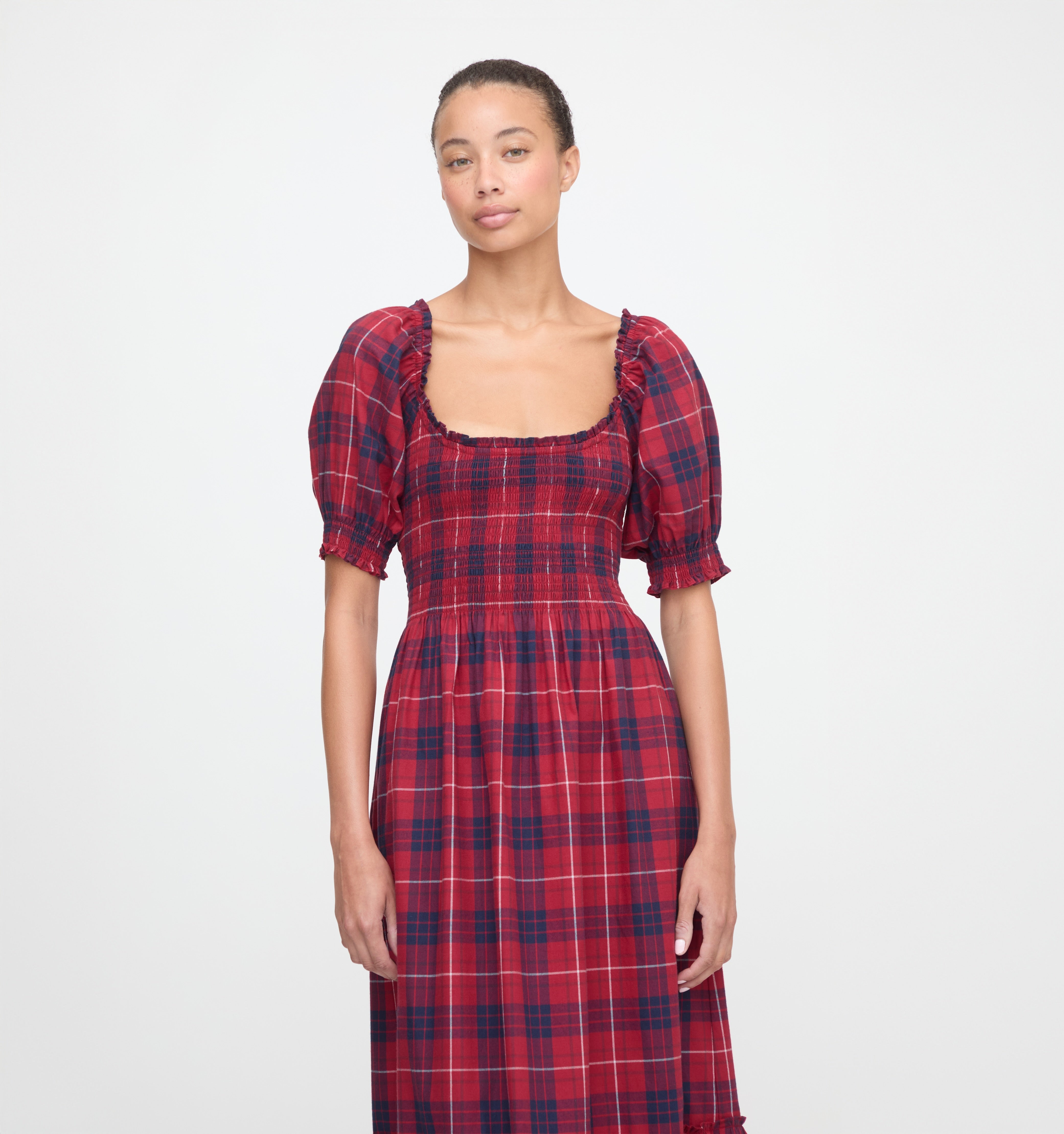 The Louisa Nap Dress - Cherry Tartan – Hill House Home