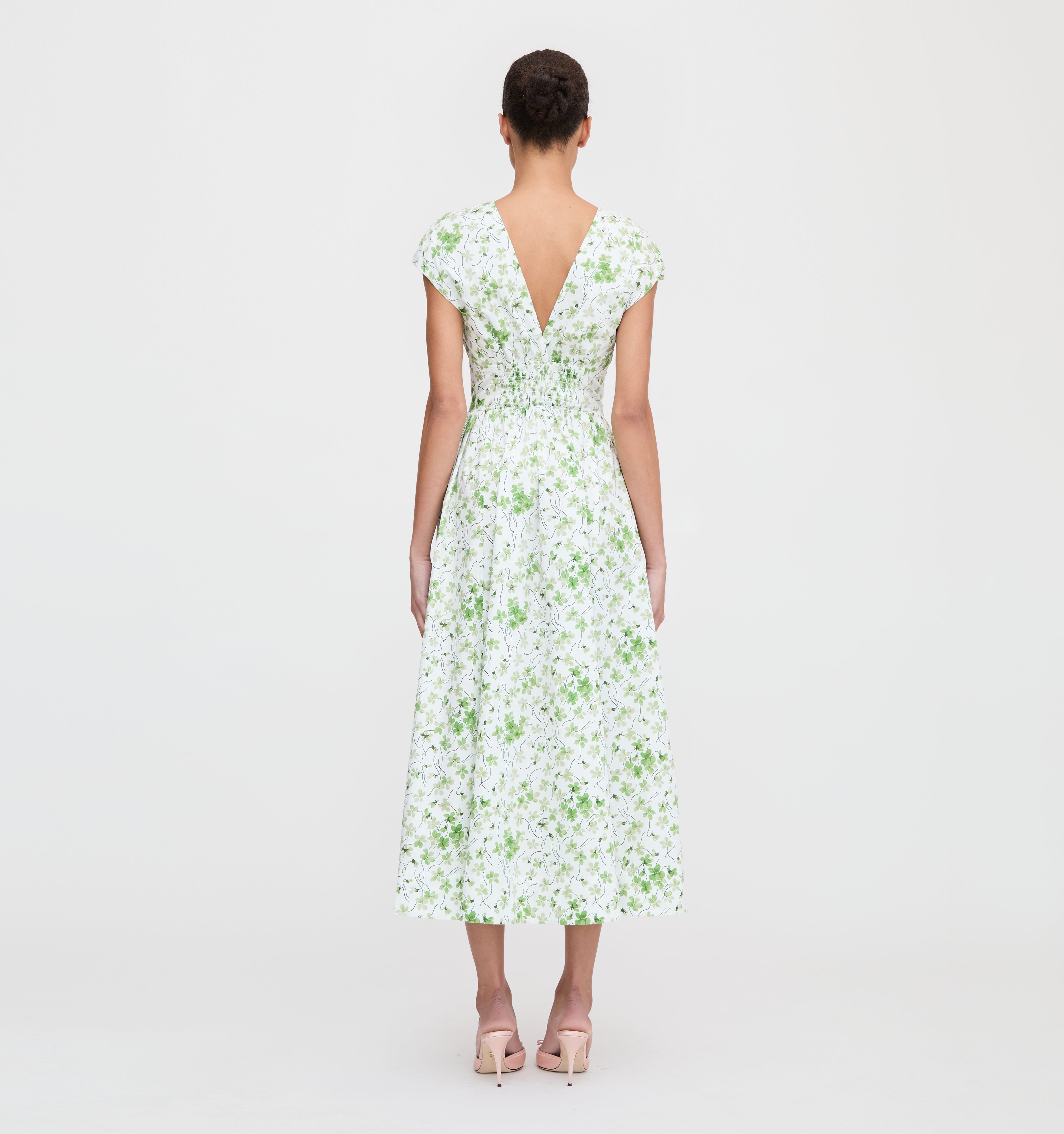 The Lucille Dress - Green Sweet Peas
