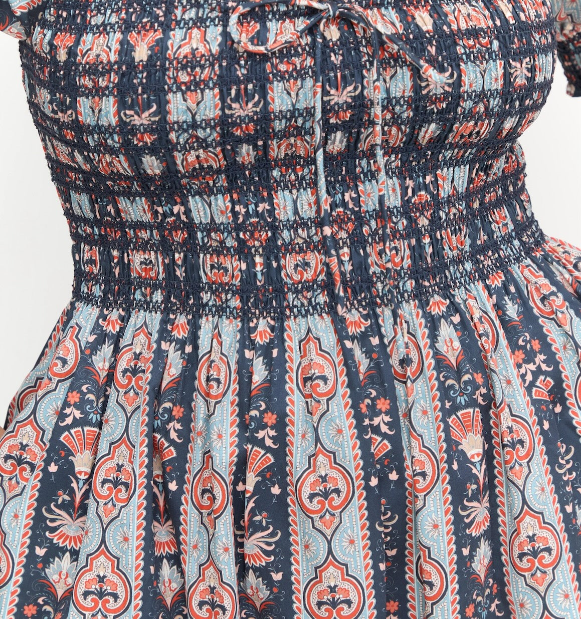 The Madeline Nap Dress - Navy Emma Stripe