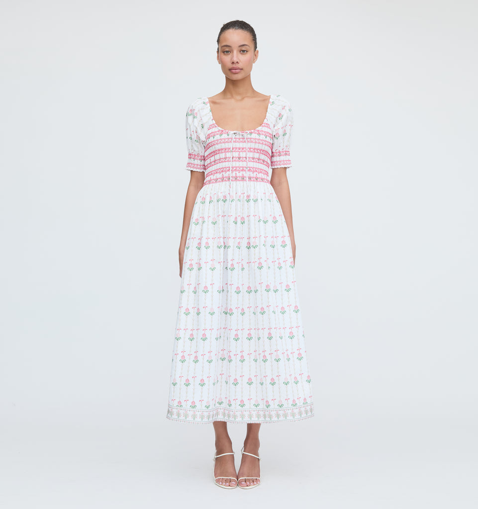 The Madeline Nap Dress - White Trailing Fern – Hill House Home