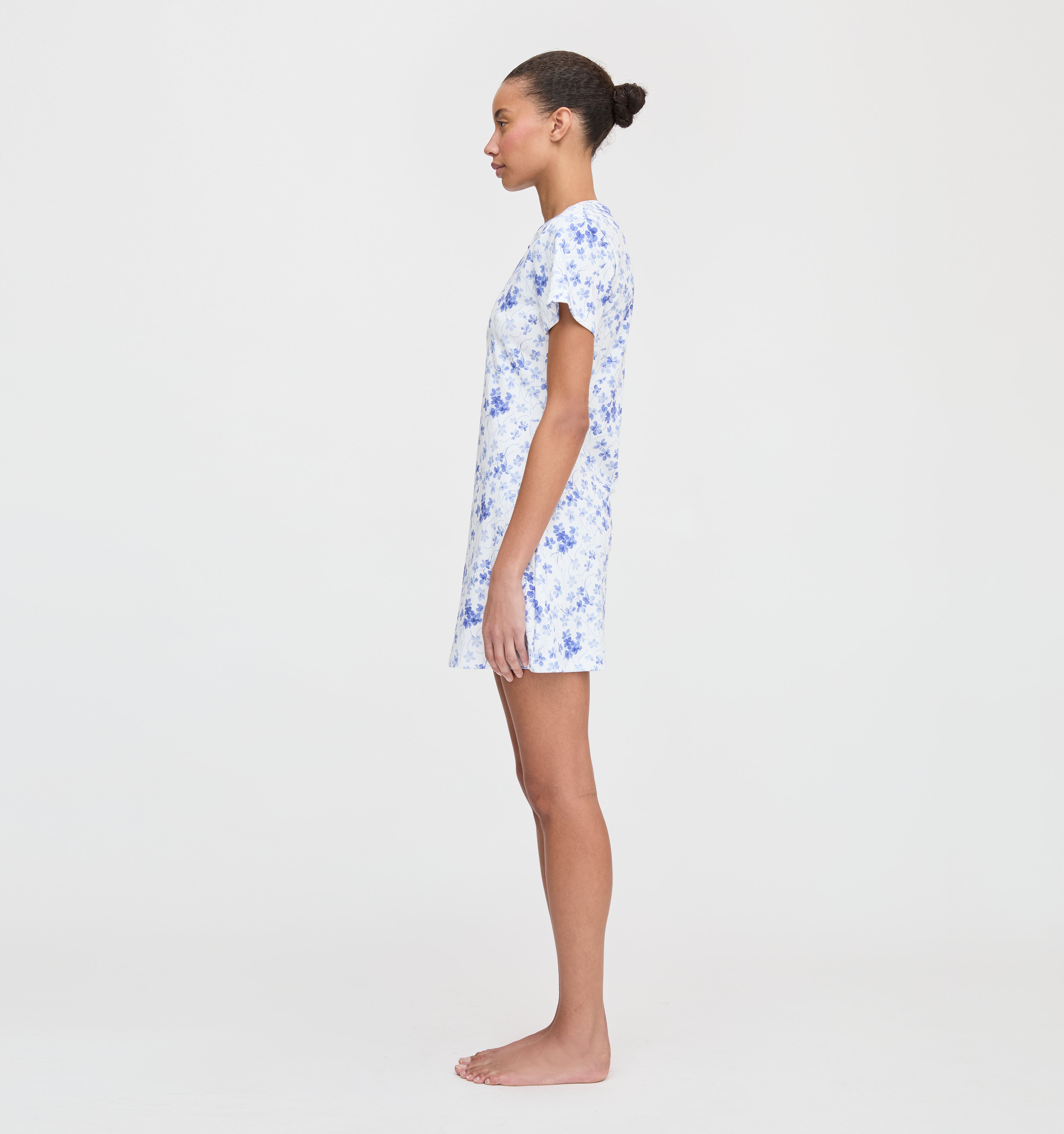 The Maggie Nightgown - Blue Sweet Peas