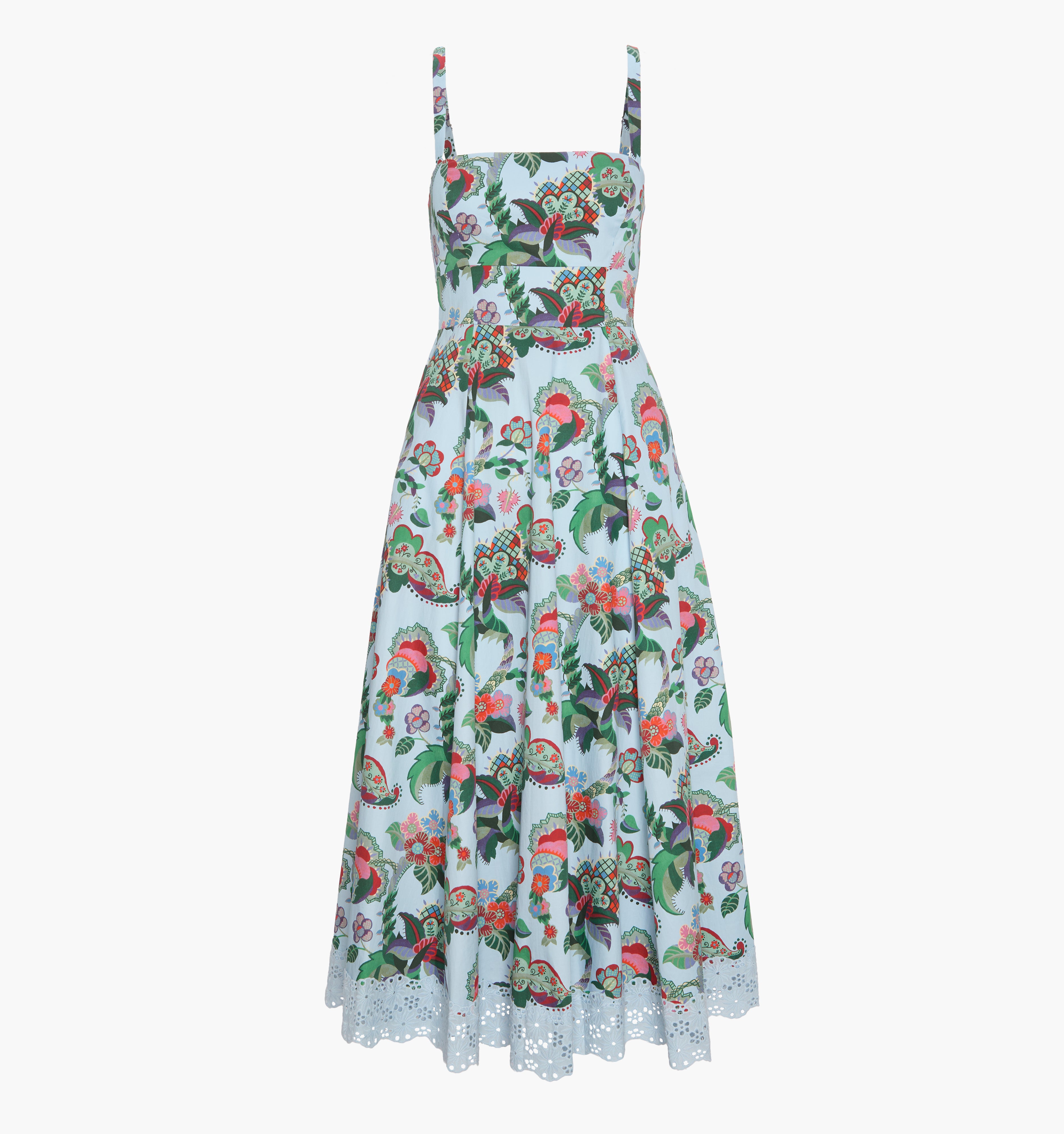 The Margot Dress - Light Blue Jungle Floral