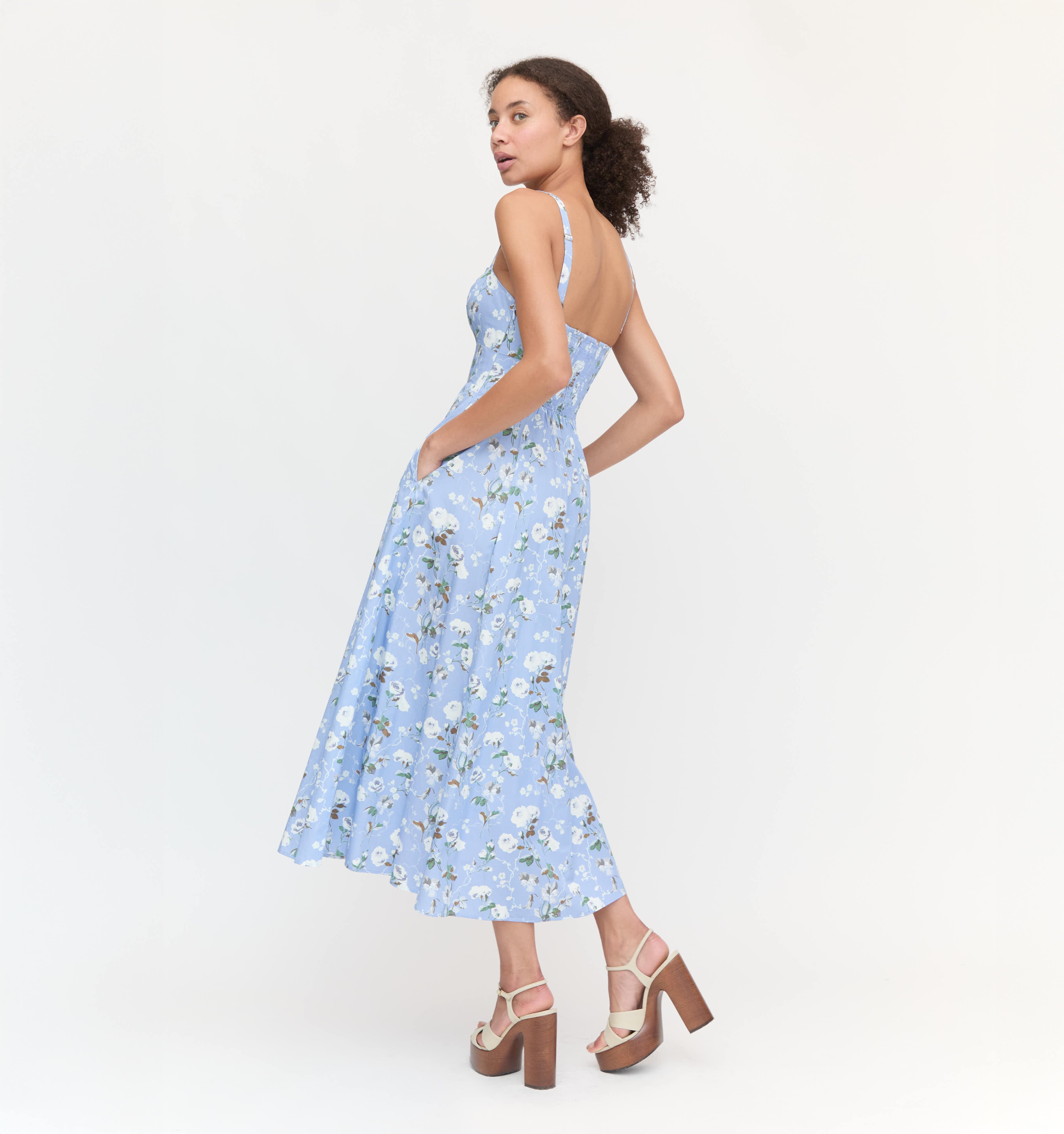 The Margot Dress - Sky Bluebonnet