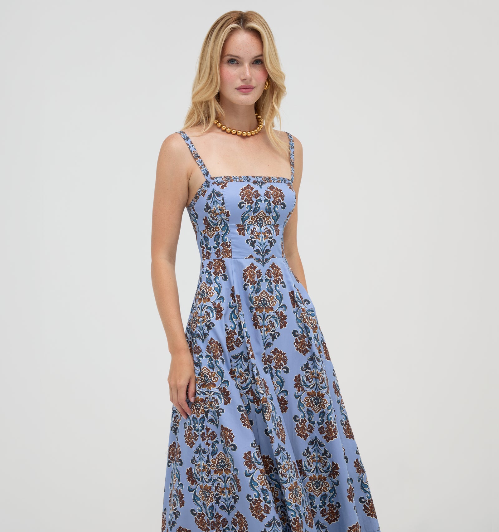 The Margot Dress -  Stowell Medallion Iris