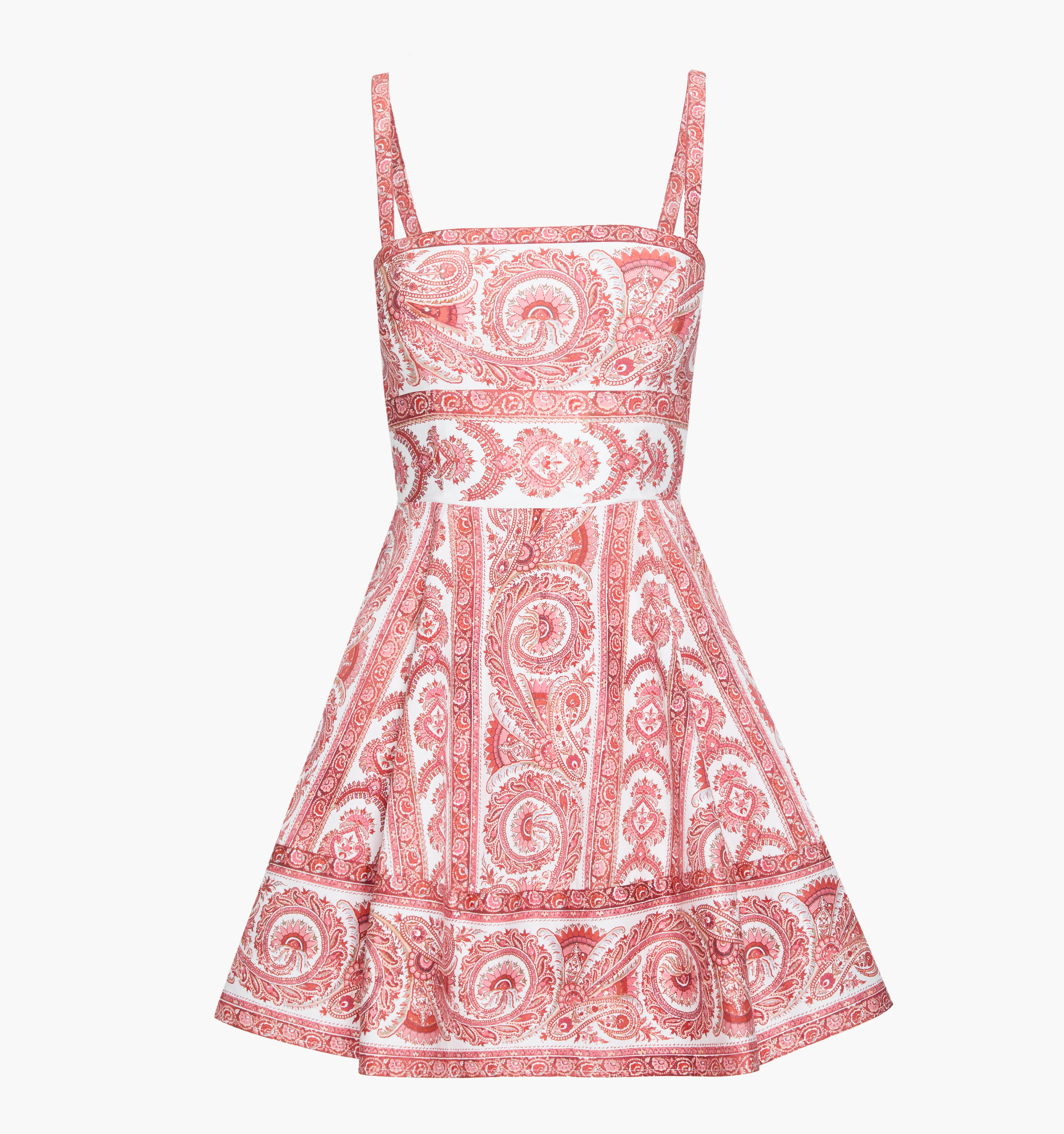 The Margot Mini Dress - Coral Corsica Paisley – Hill House Home