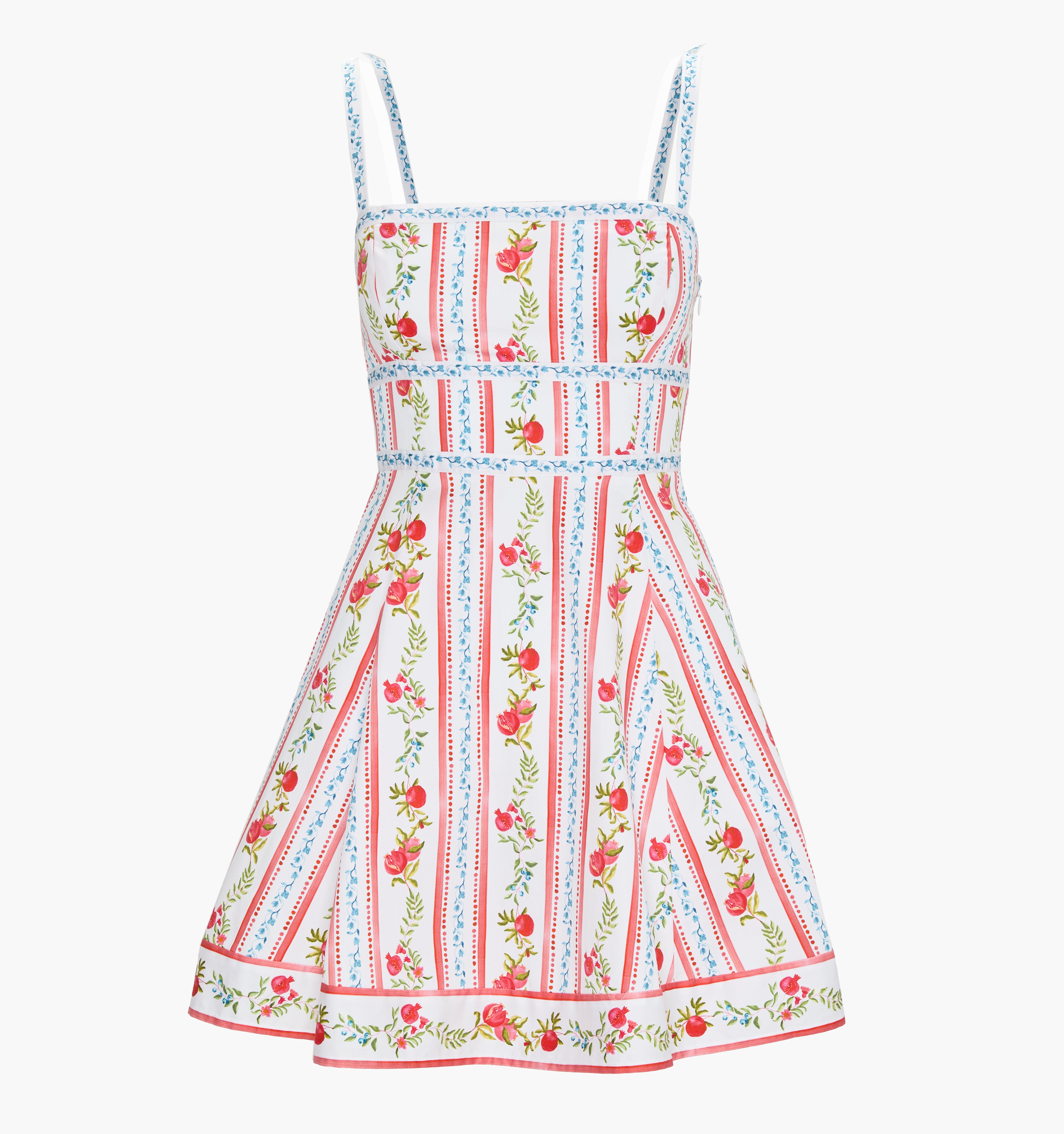 The Margot Mini Dress - Pomegranate Stripe