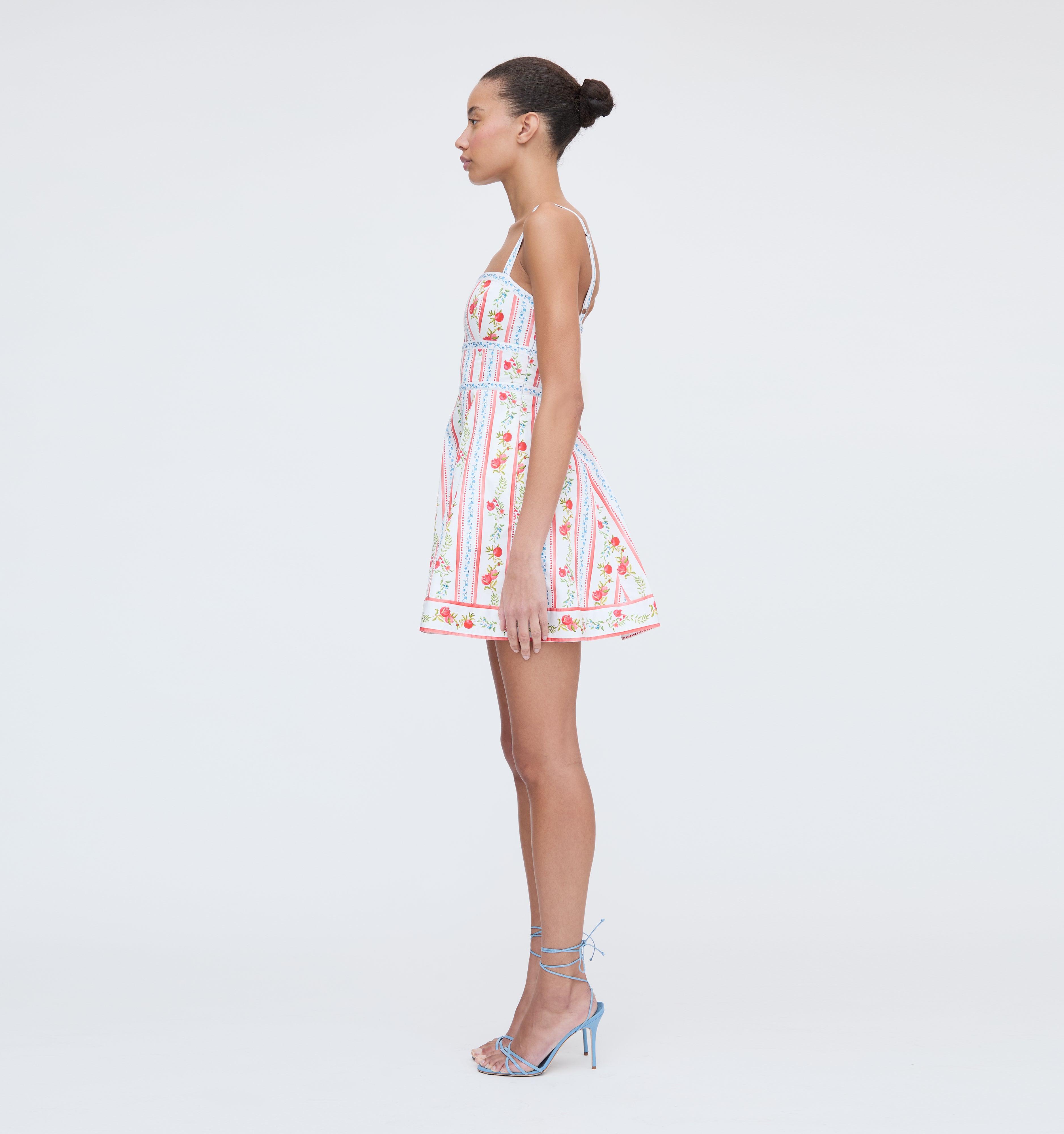 The Margot Mini Dress - Pomegranate Stripe