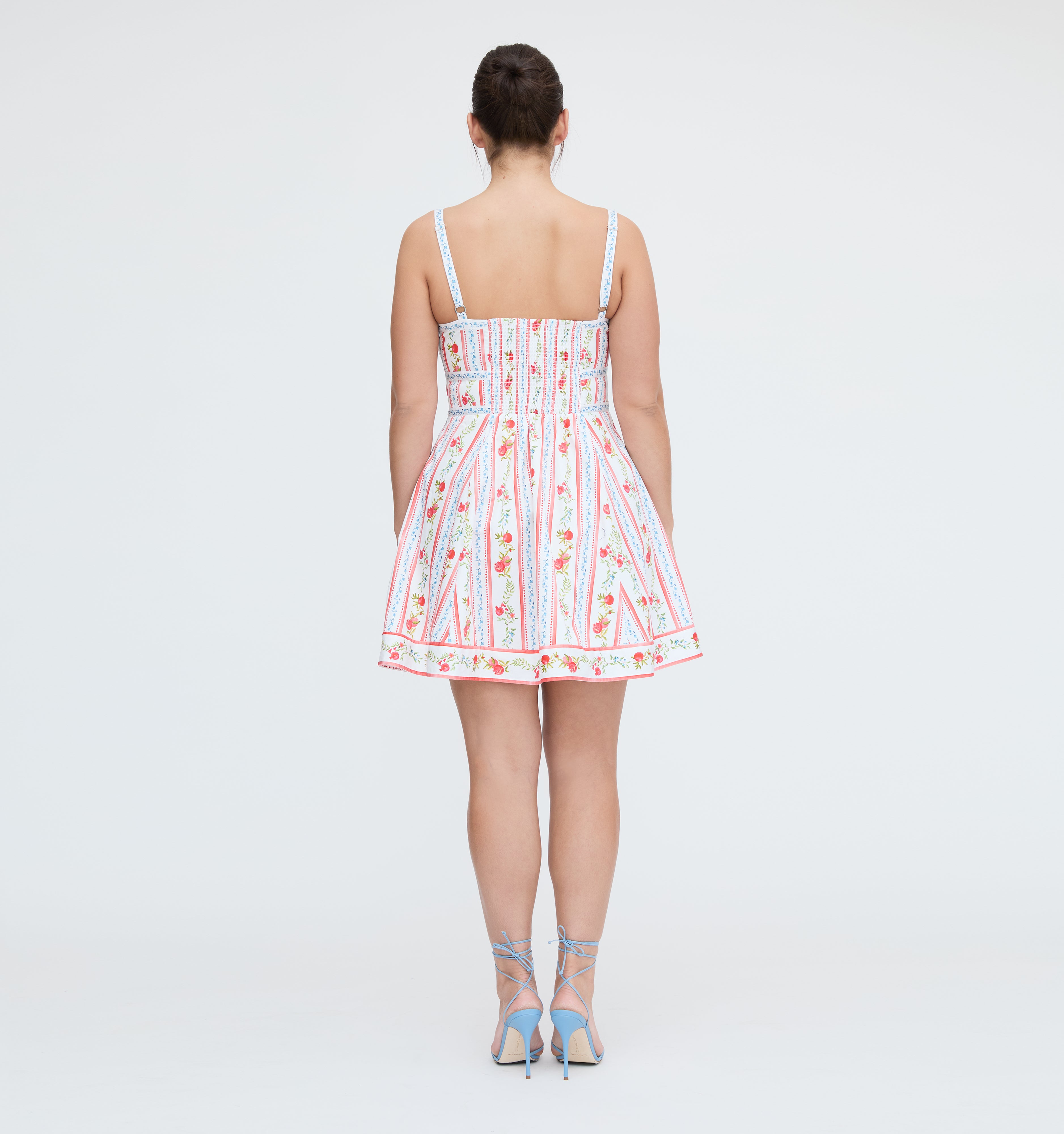 The Margot Mini Dress - Pomegranate Stripe