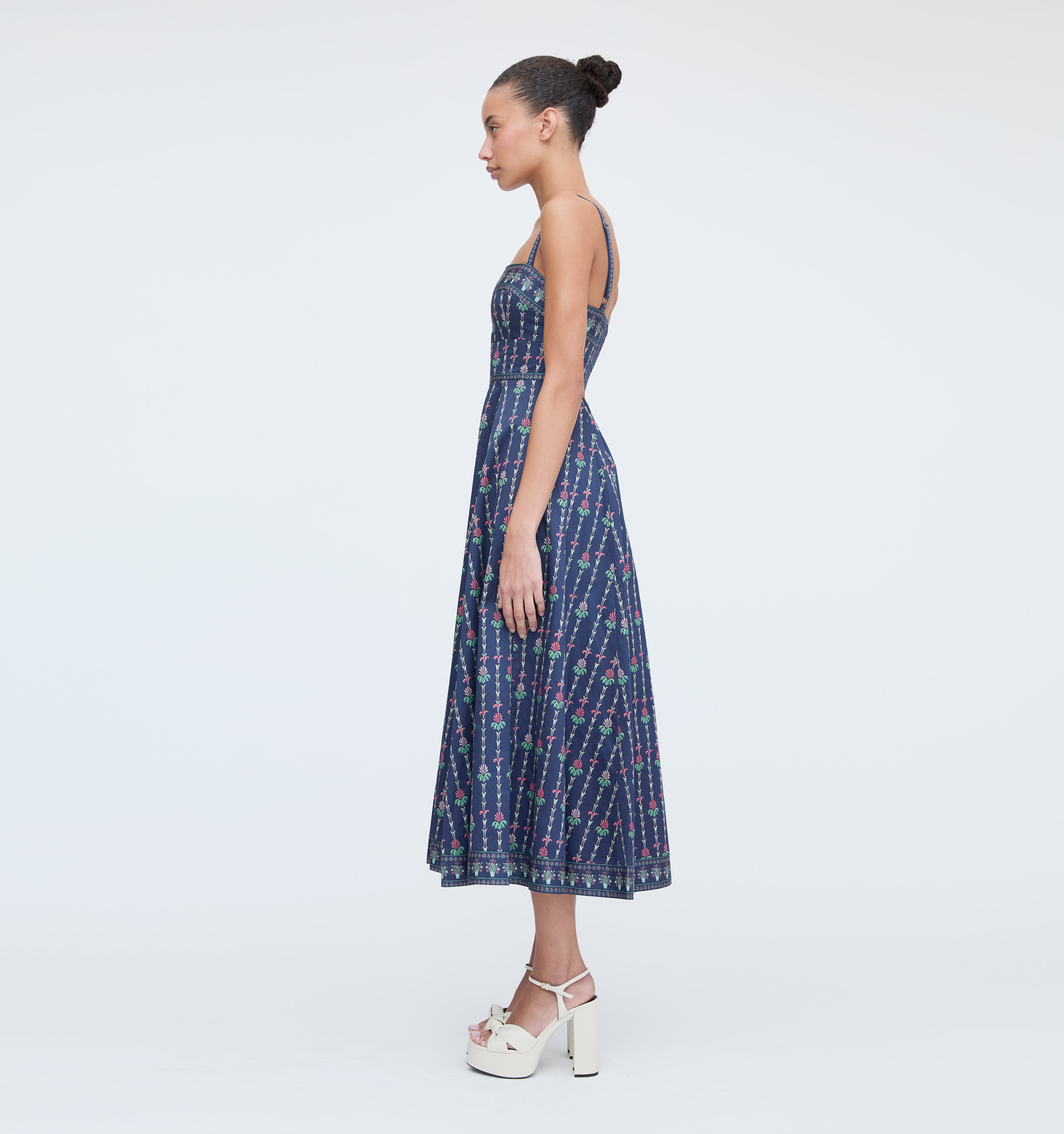 The Margot Dress - Navy Trailing Fern