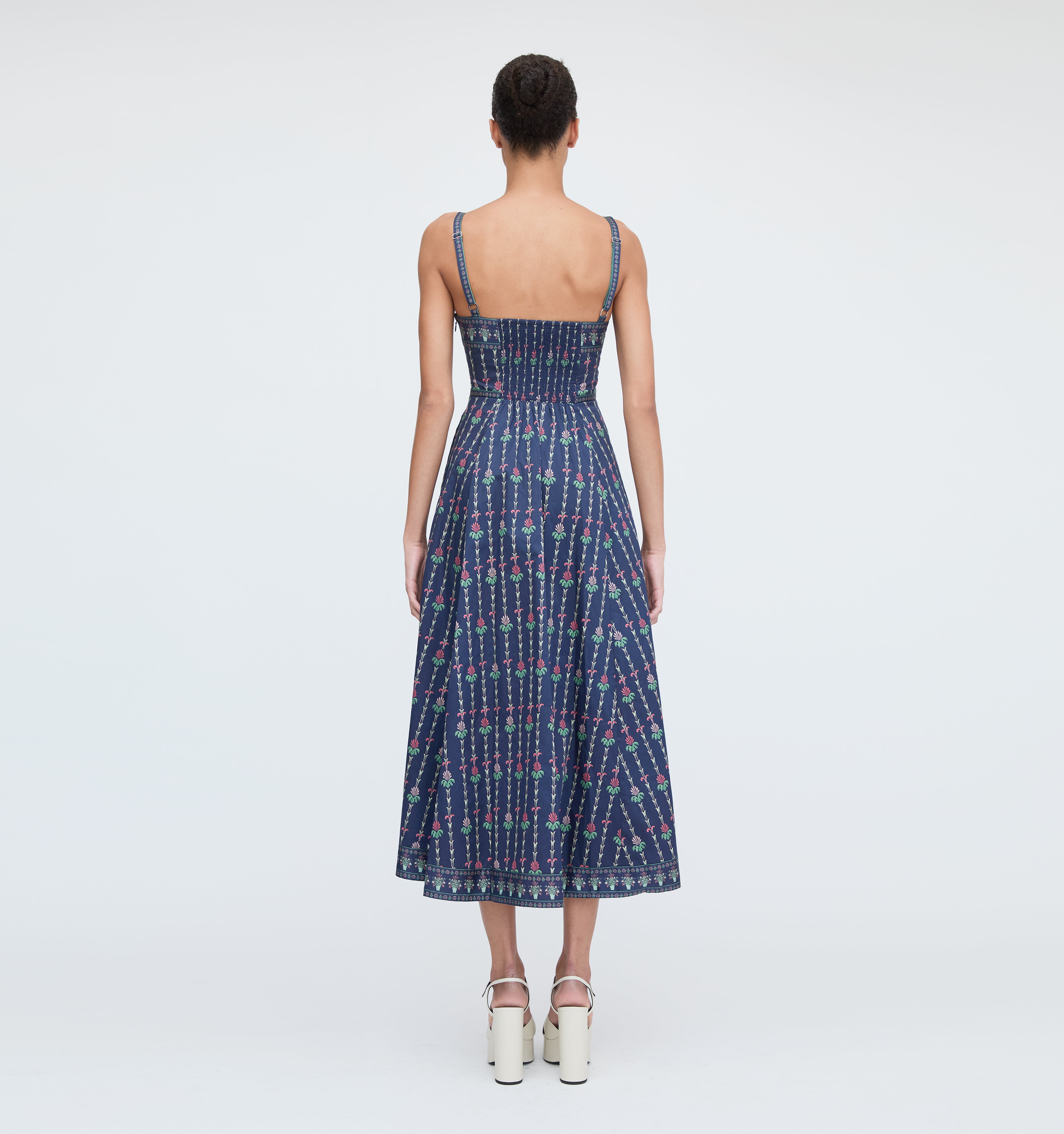 The Margot Dress - Navy Trailing Fern