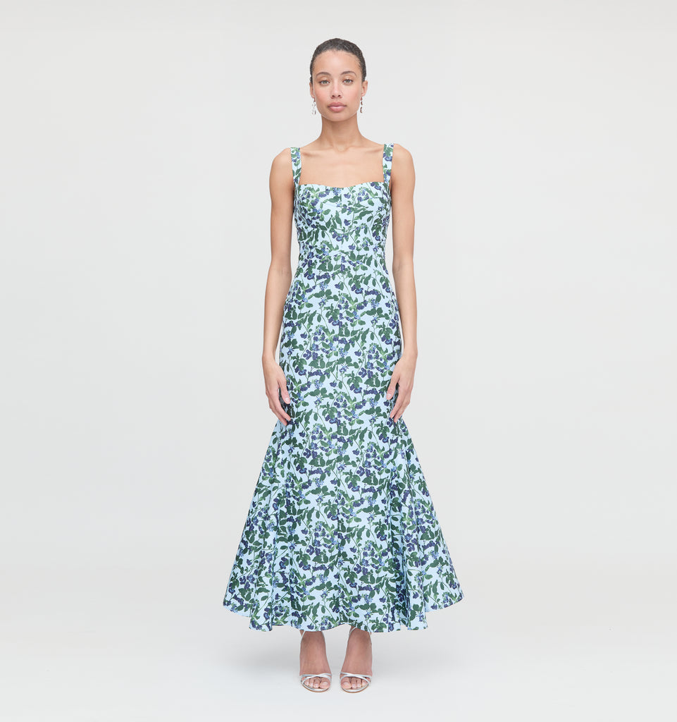 green emerald velvet dress Blue Pretty Off the Shoulder Lace Two Piece Long Prom Dress with 3D flowers main image 1