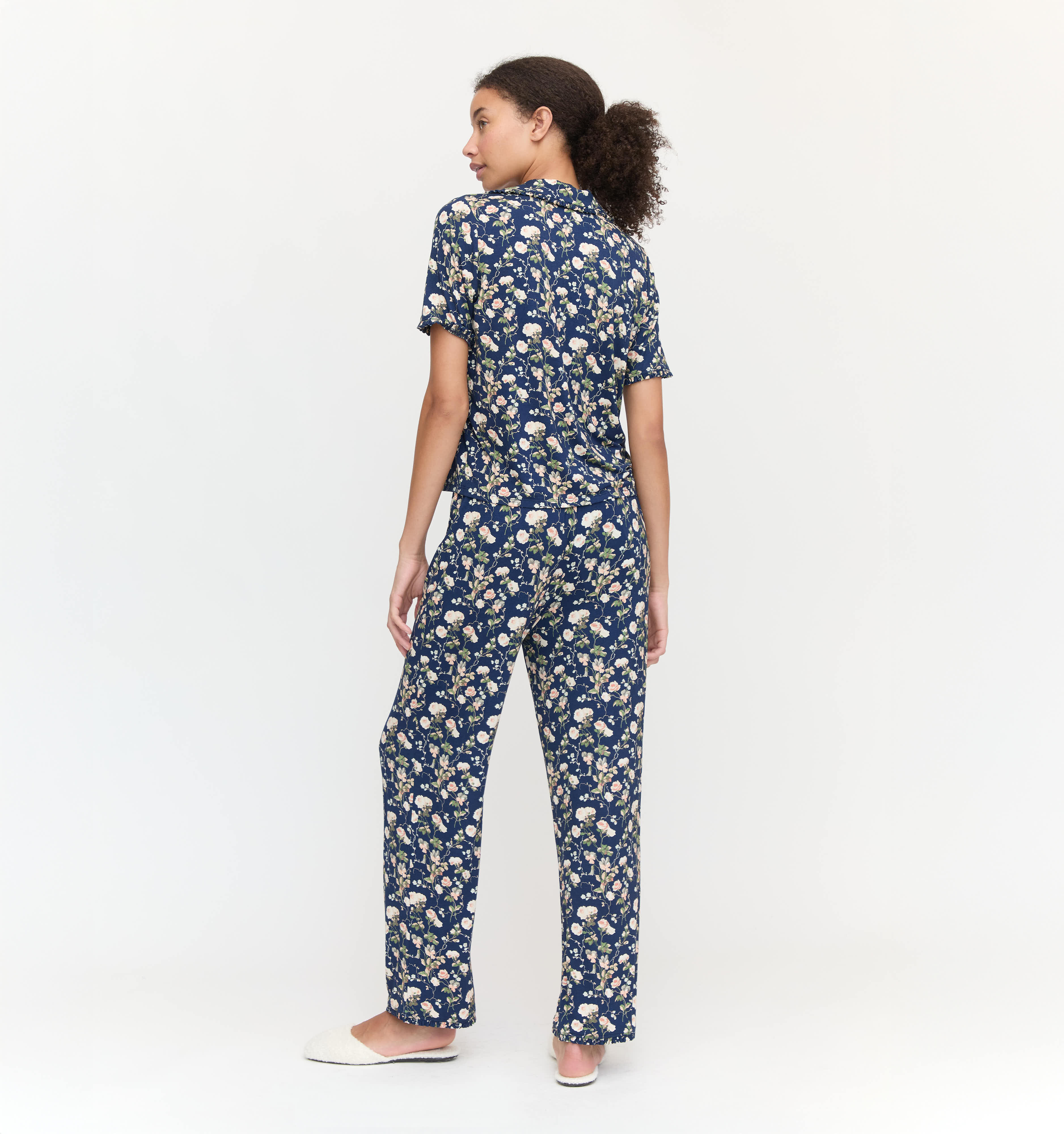 The Marina Pajama Set - Navy Bluebonnet