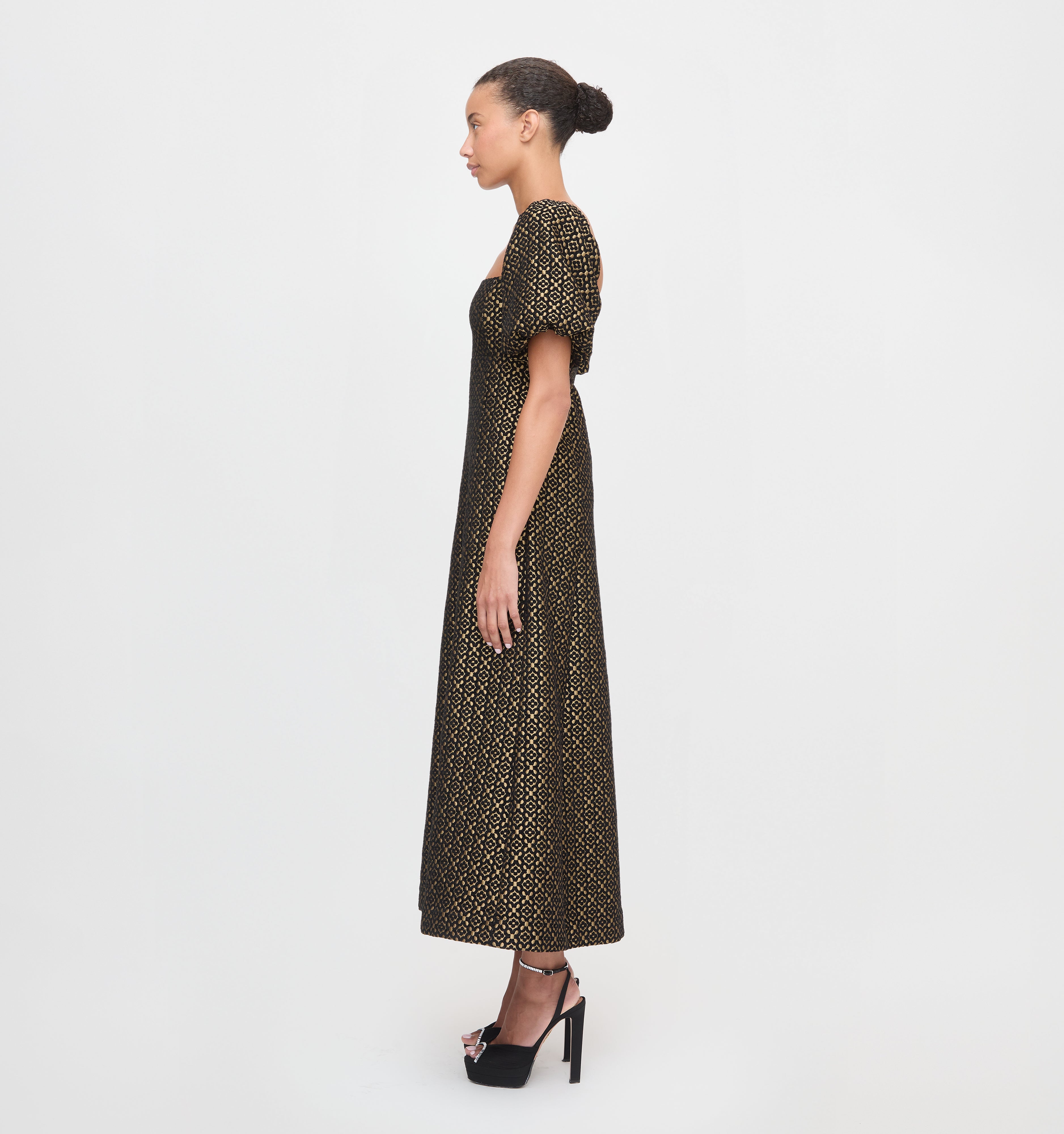 The Matilda Dress - Metallic Brocade