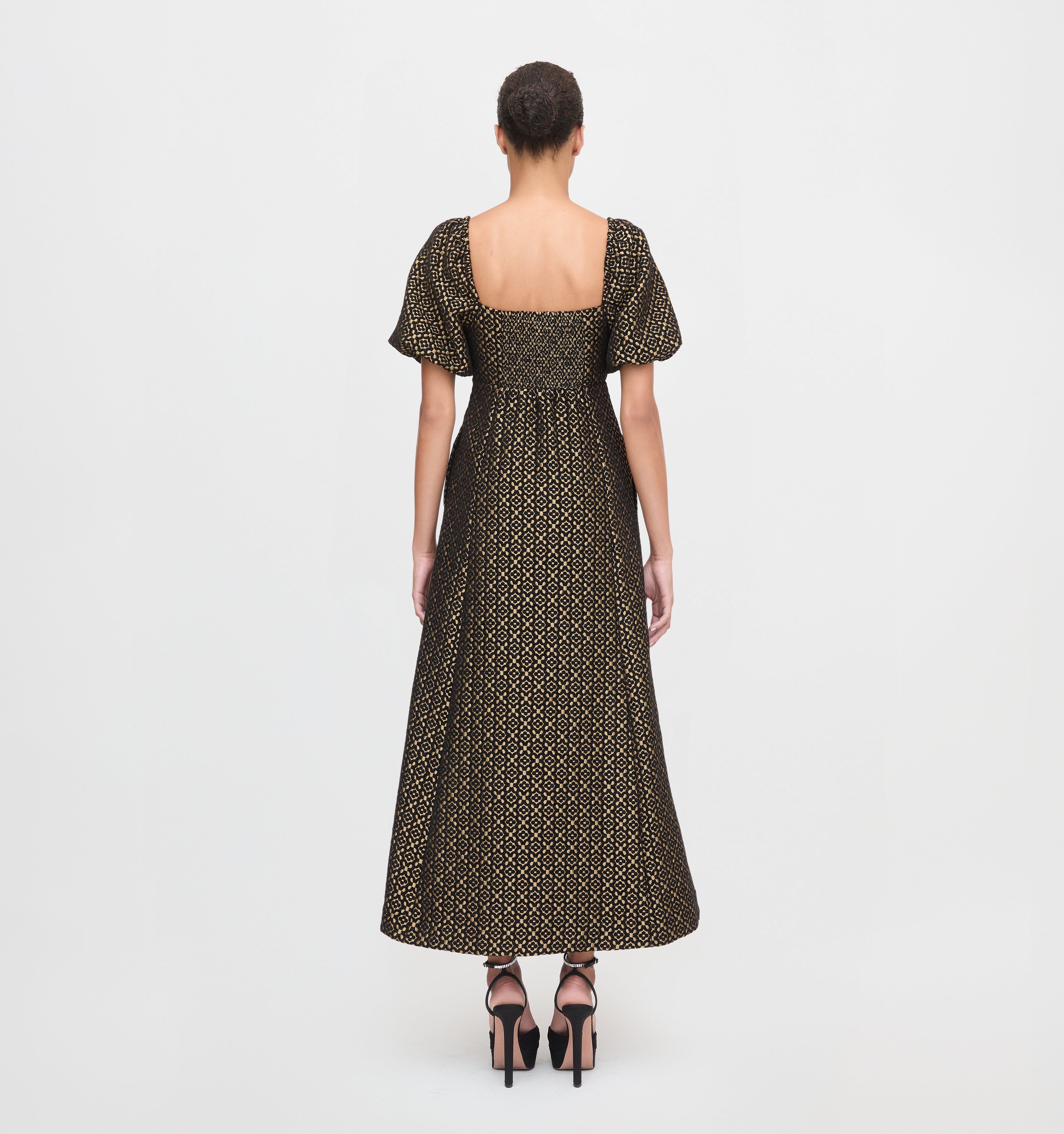 The Matilda Dress - Metallic Brocade