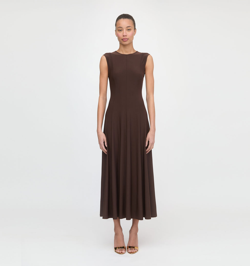 The Mila Dress | Chocolate Jersey / S