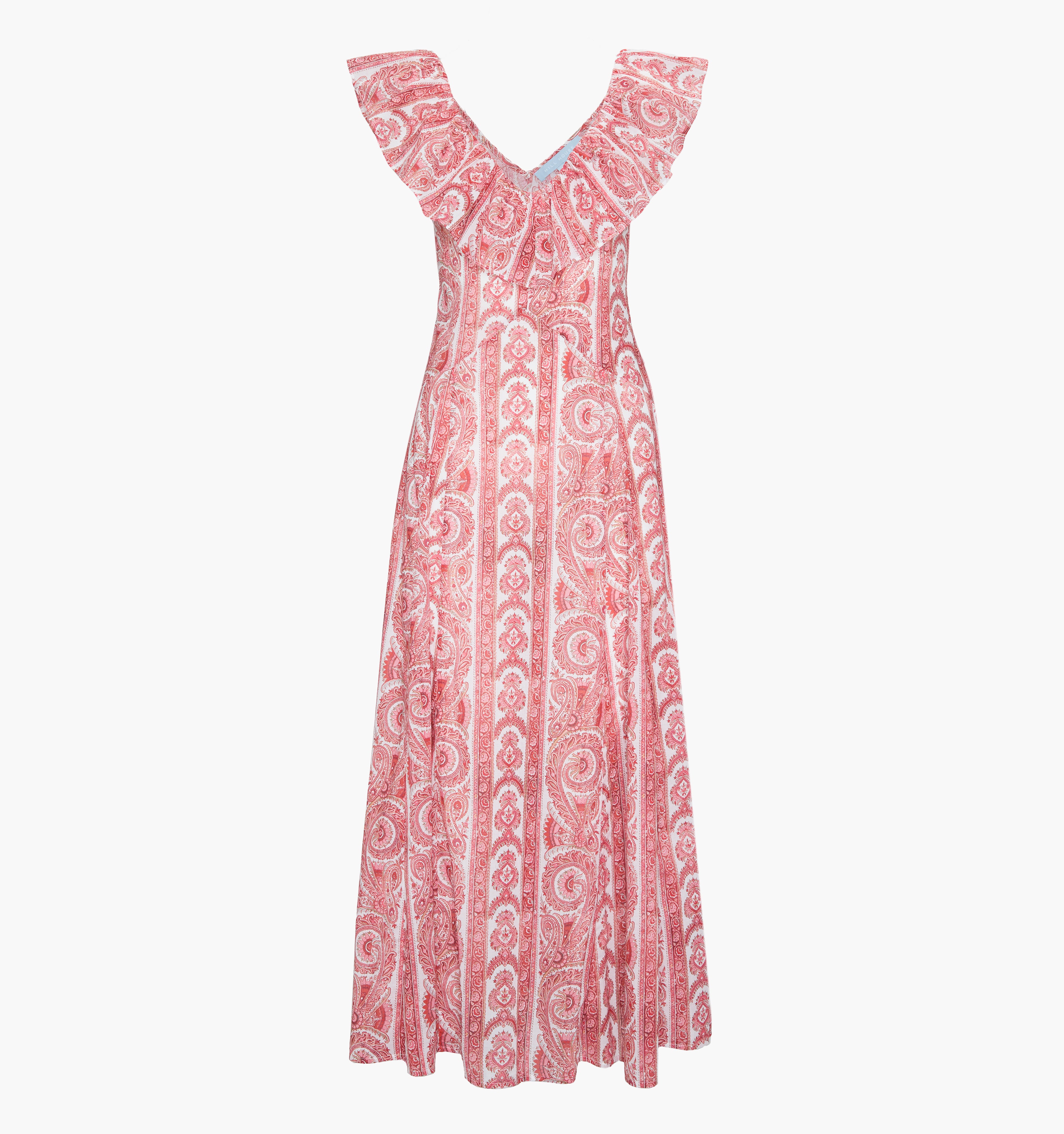 The Milani Dress - Coral Corsica Paisley – Hill House Home