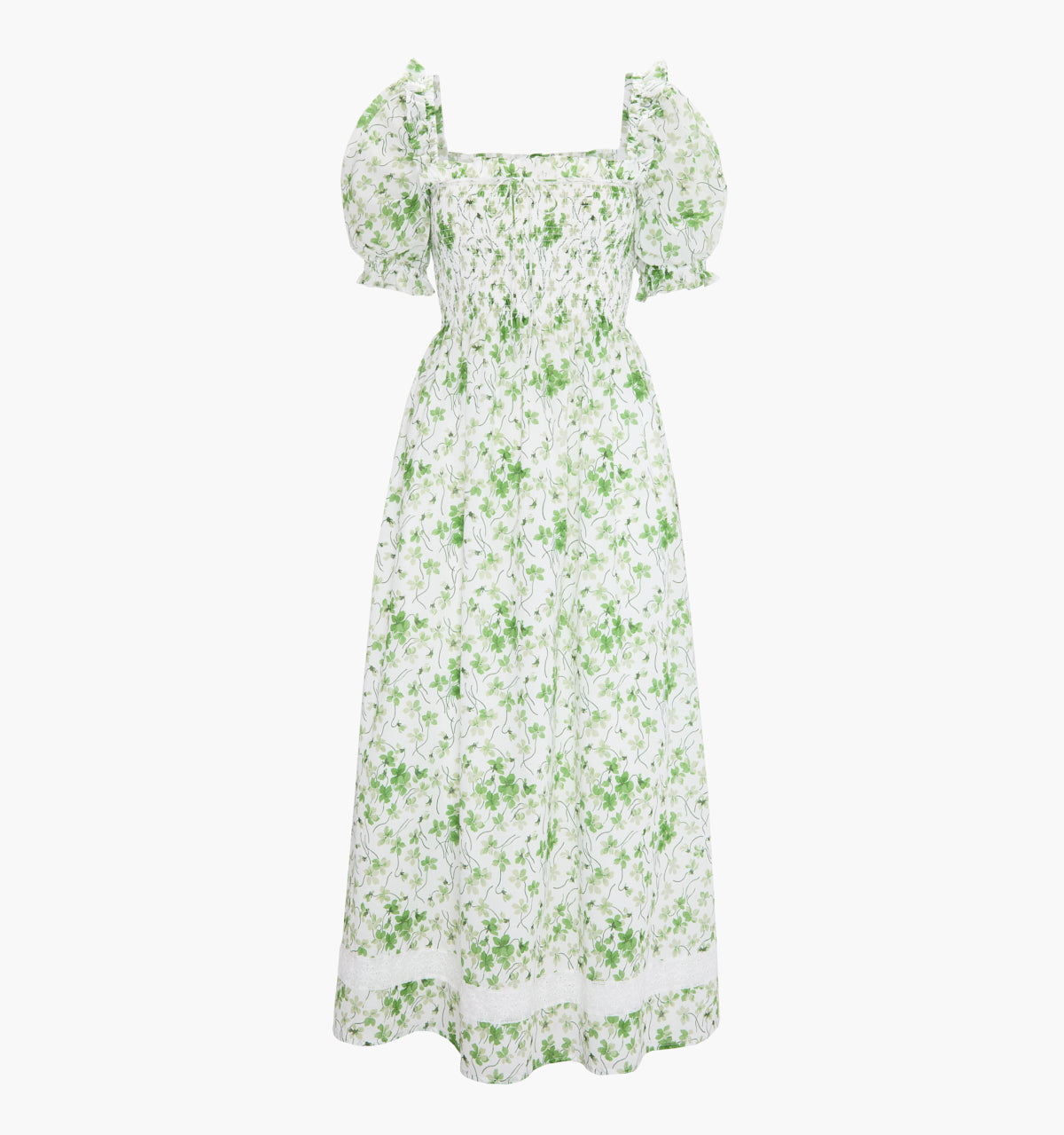 The Scarlett Nap Dress - Green Sweet Peas
