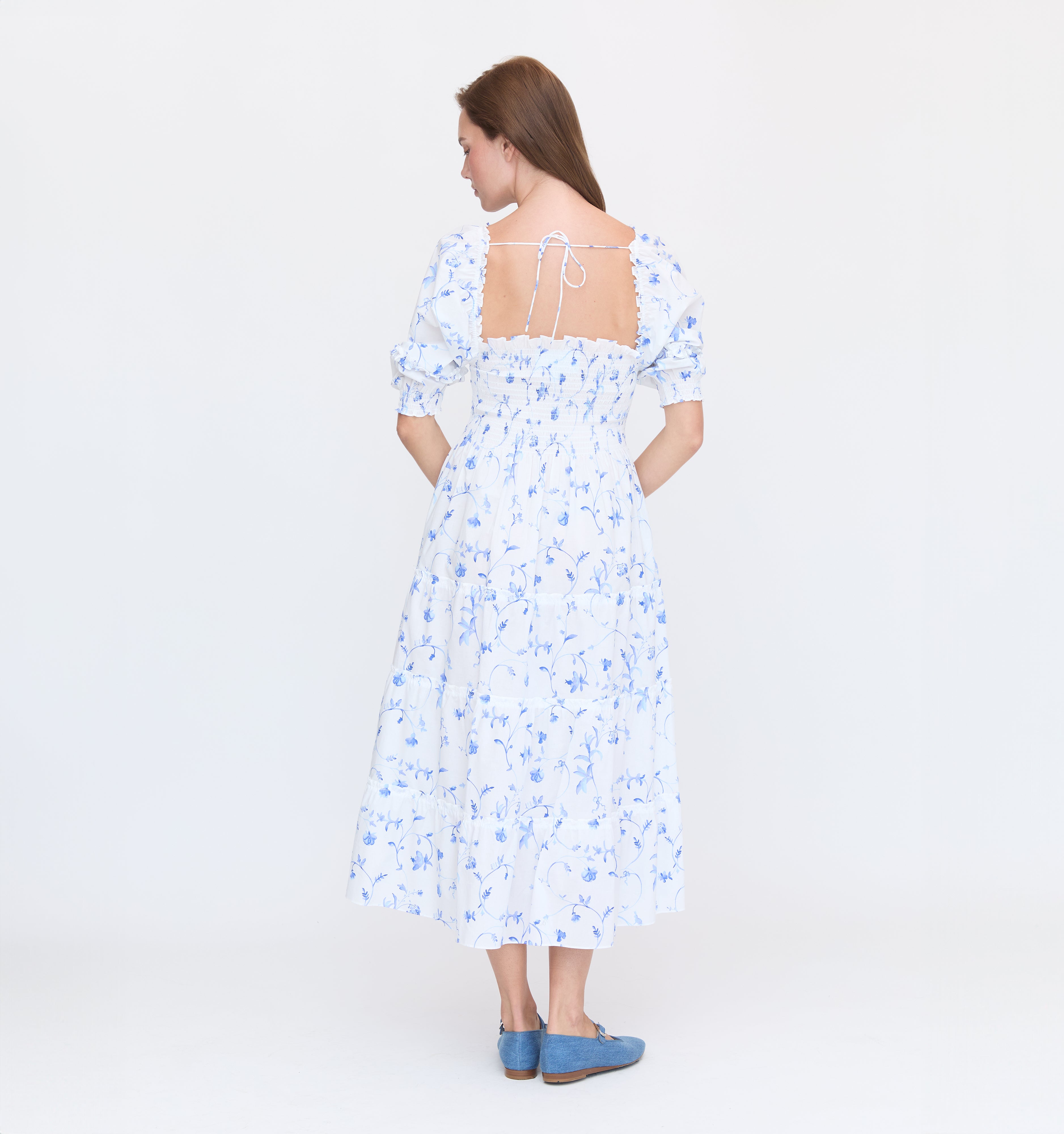 The Nesli Nap Dress - Blue Botanical