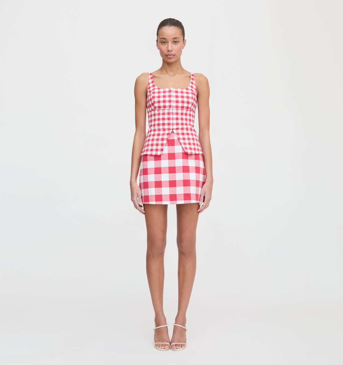 The Hallie Skirt - Red Gingham