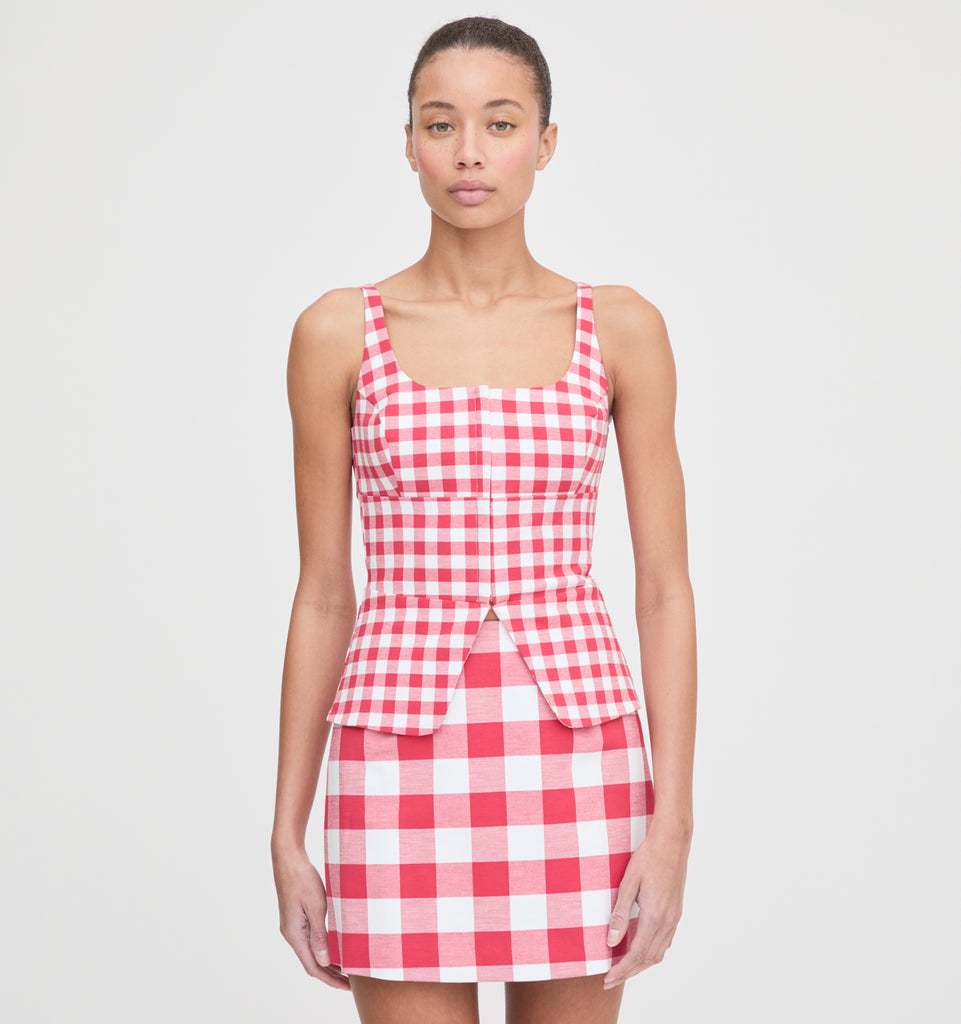 The Novia Top - Red Gingham – Hill House Home