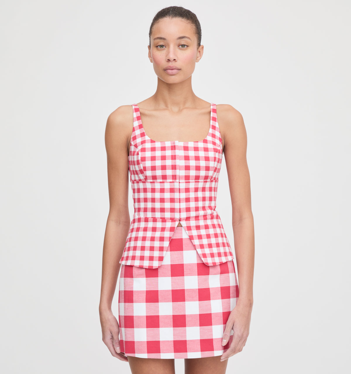 The Hallie Skirt - Red Gingham