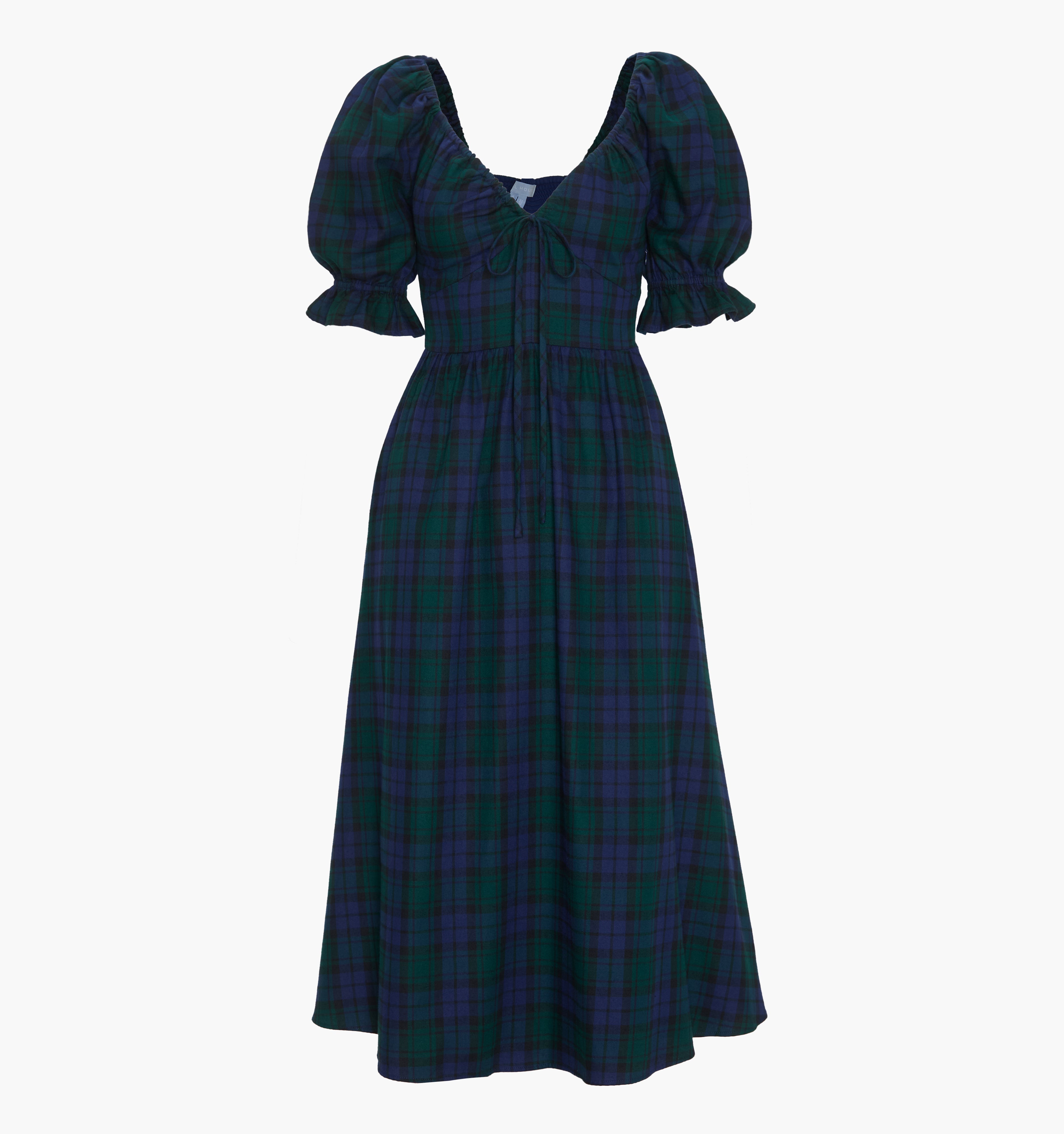 The Ophelia Dress - Blackwatch Tartan