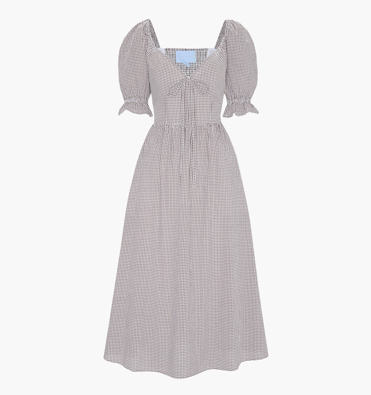 The Ophelia Dress - Chocolate Gingham – Hill House Home