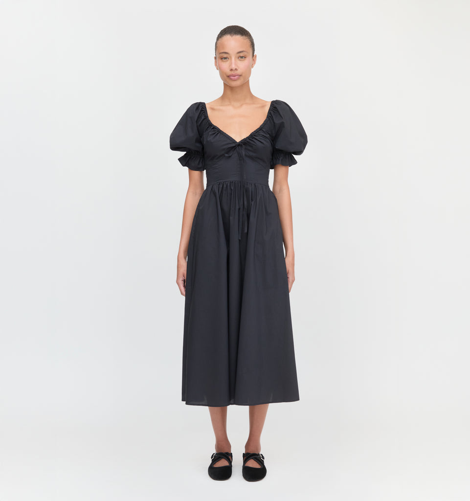 The Ophelia Dress - Black Cotton Voile Hill House Home The Ophelia Dress - Black Cotton Voile Hill House Home