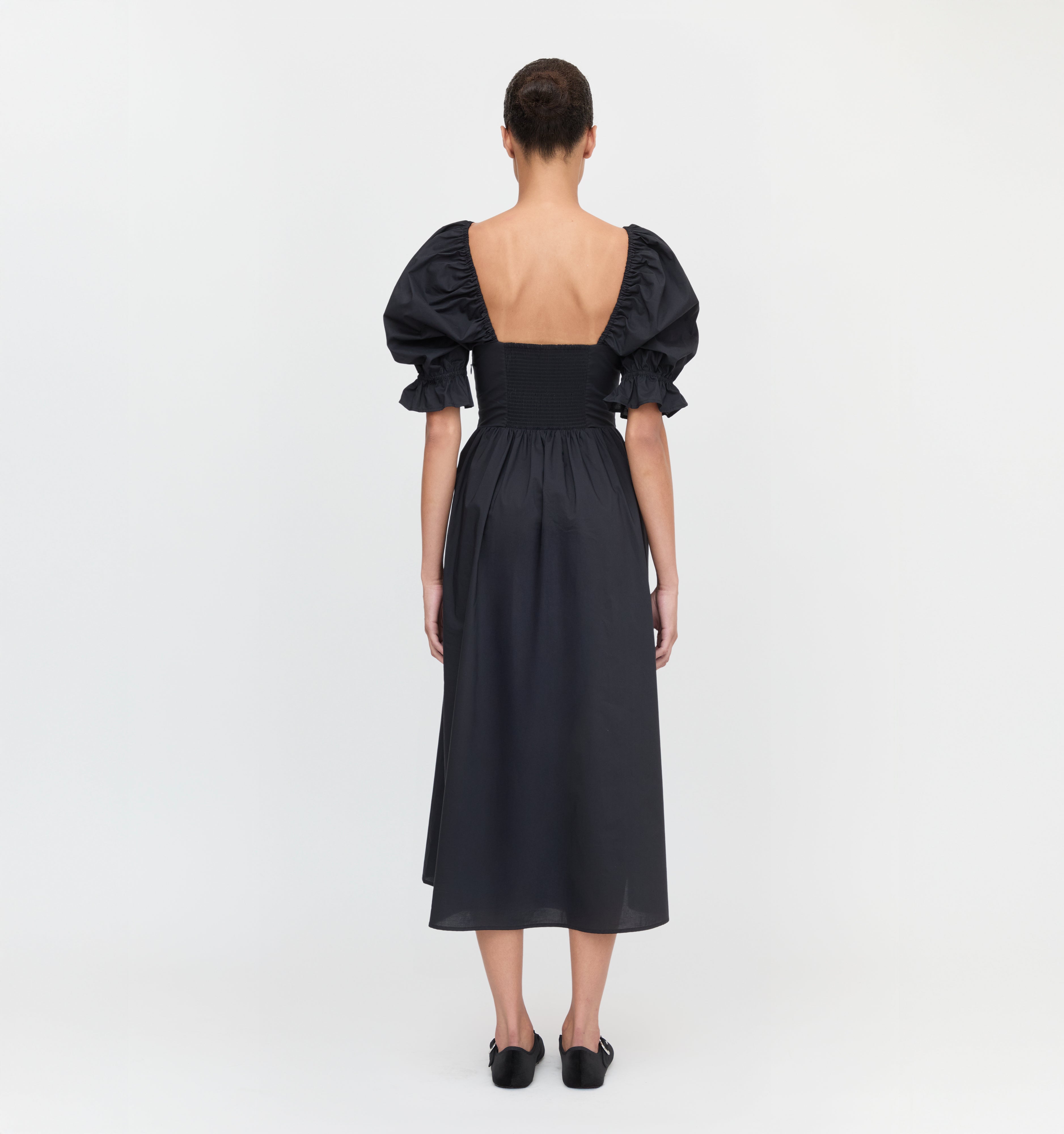 The Ophelia Dress - Black Cotton Voile